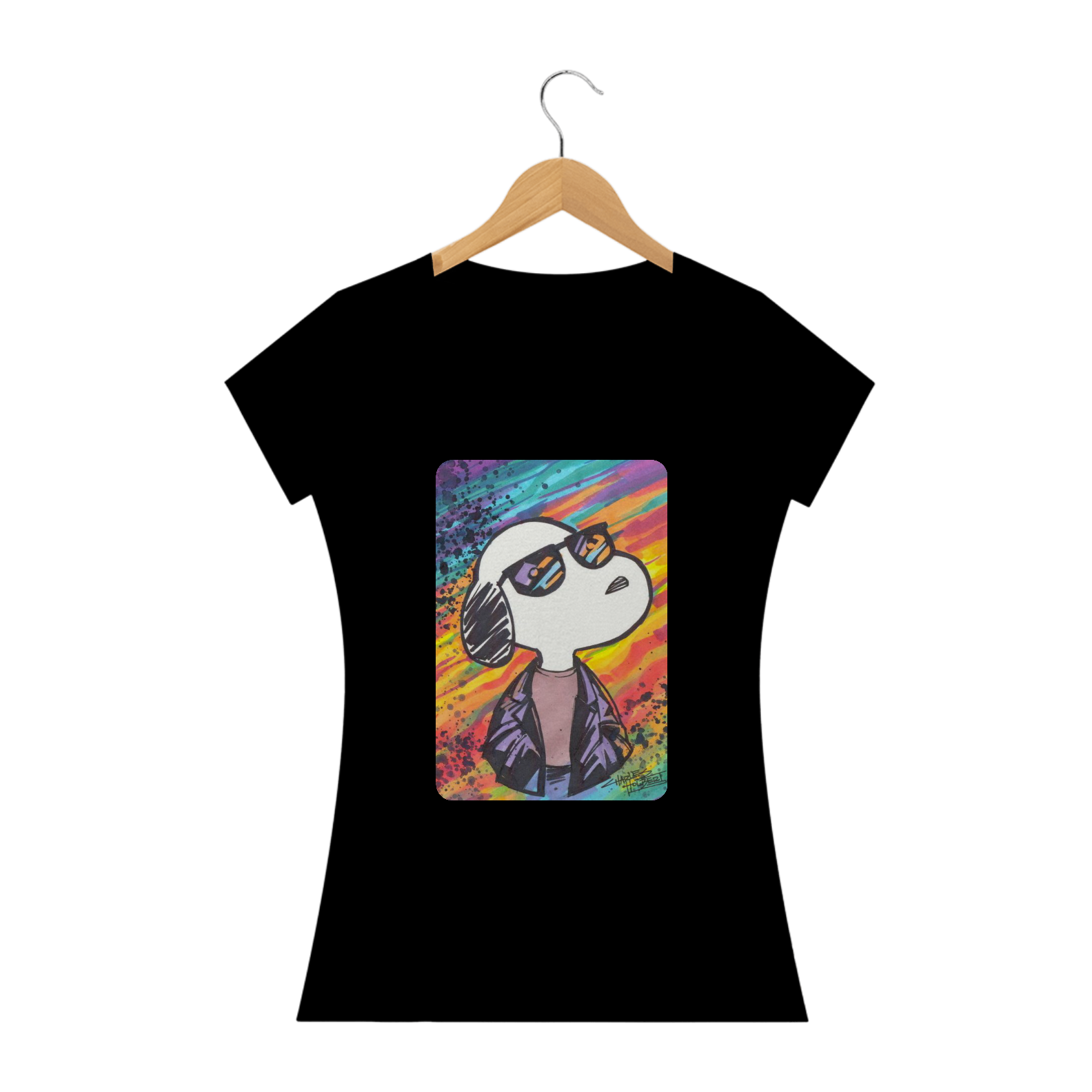 Nome do produto  Camiseta Feminina TROPO - Snoopy Art
