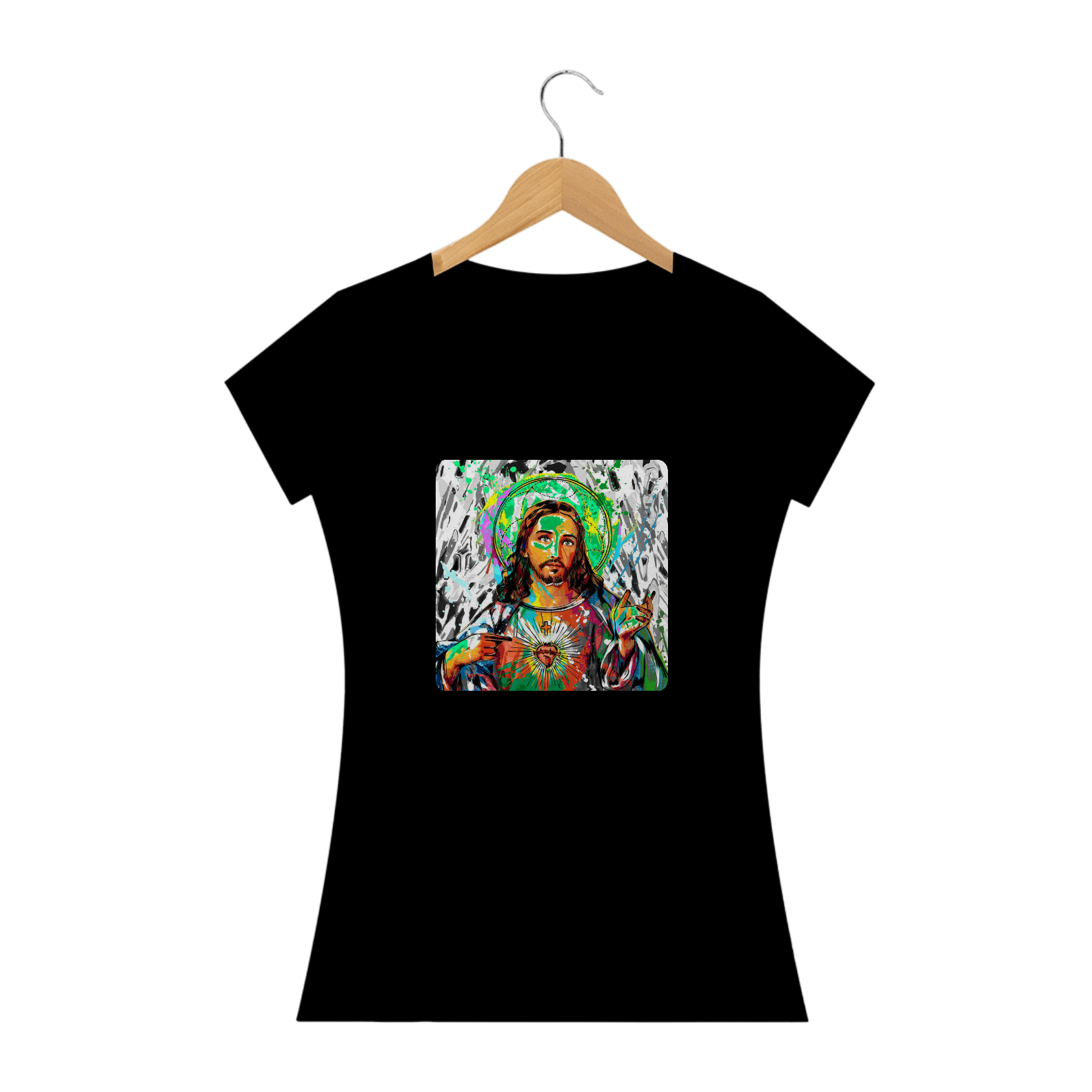 Nome do produto  Camiseta Feminina TROPO - Jesus Art1