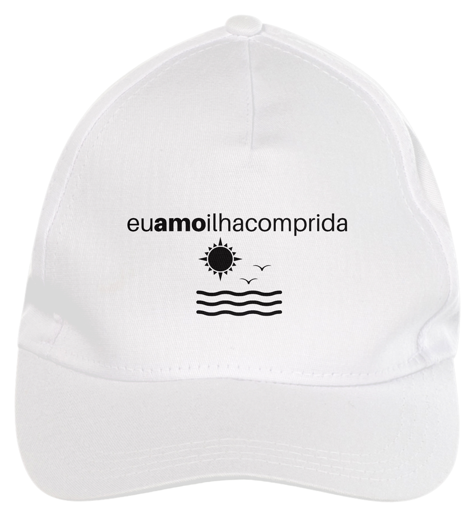 Nome do produto  Boné de Brim Eu Amo Ilha Comprida