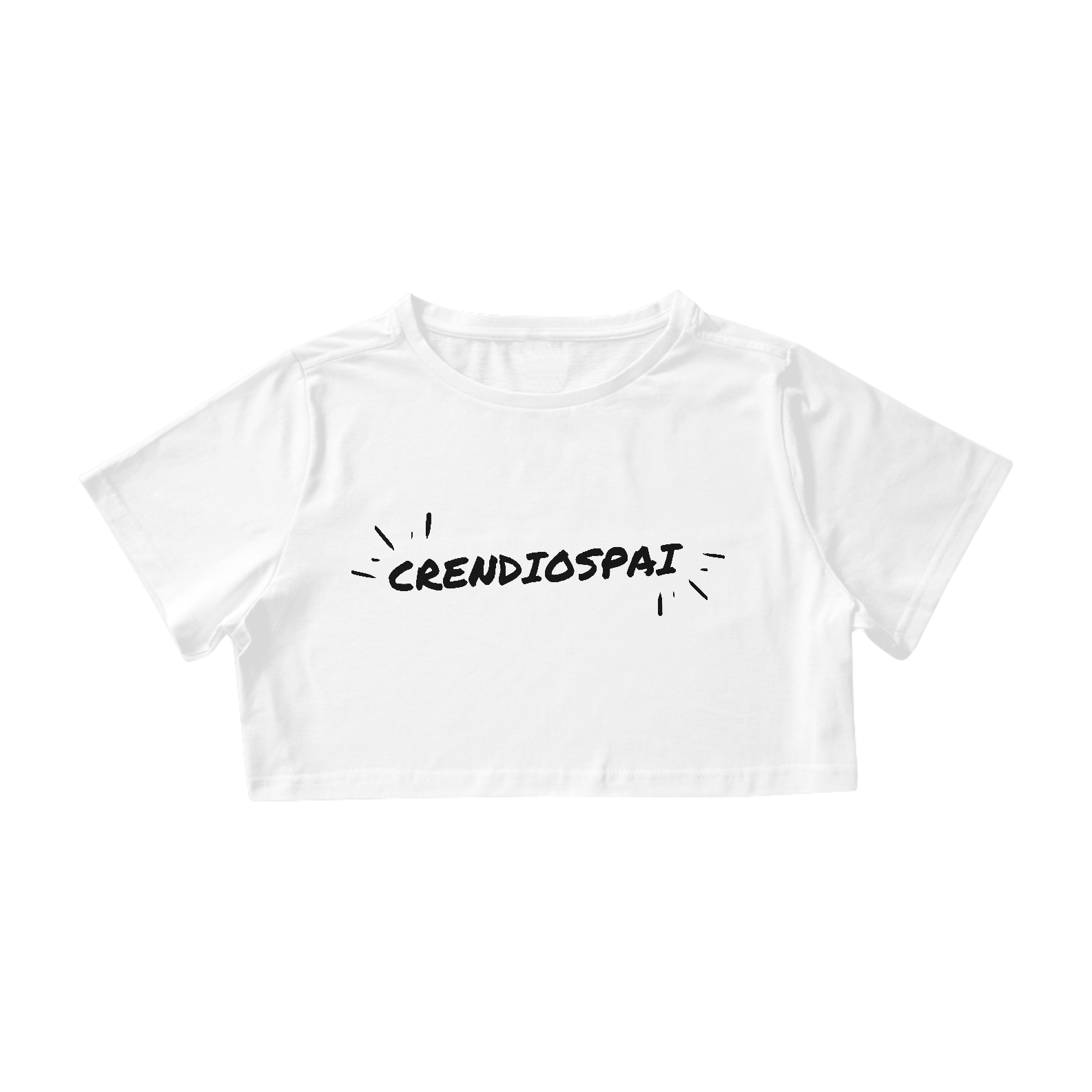 Nome do produto  Camiseta Cropped Crendiospai