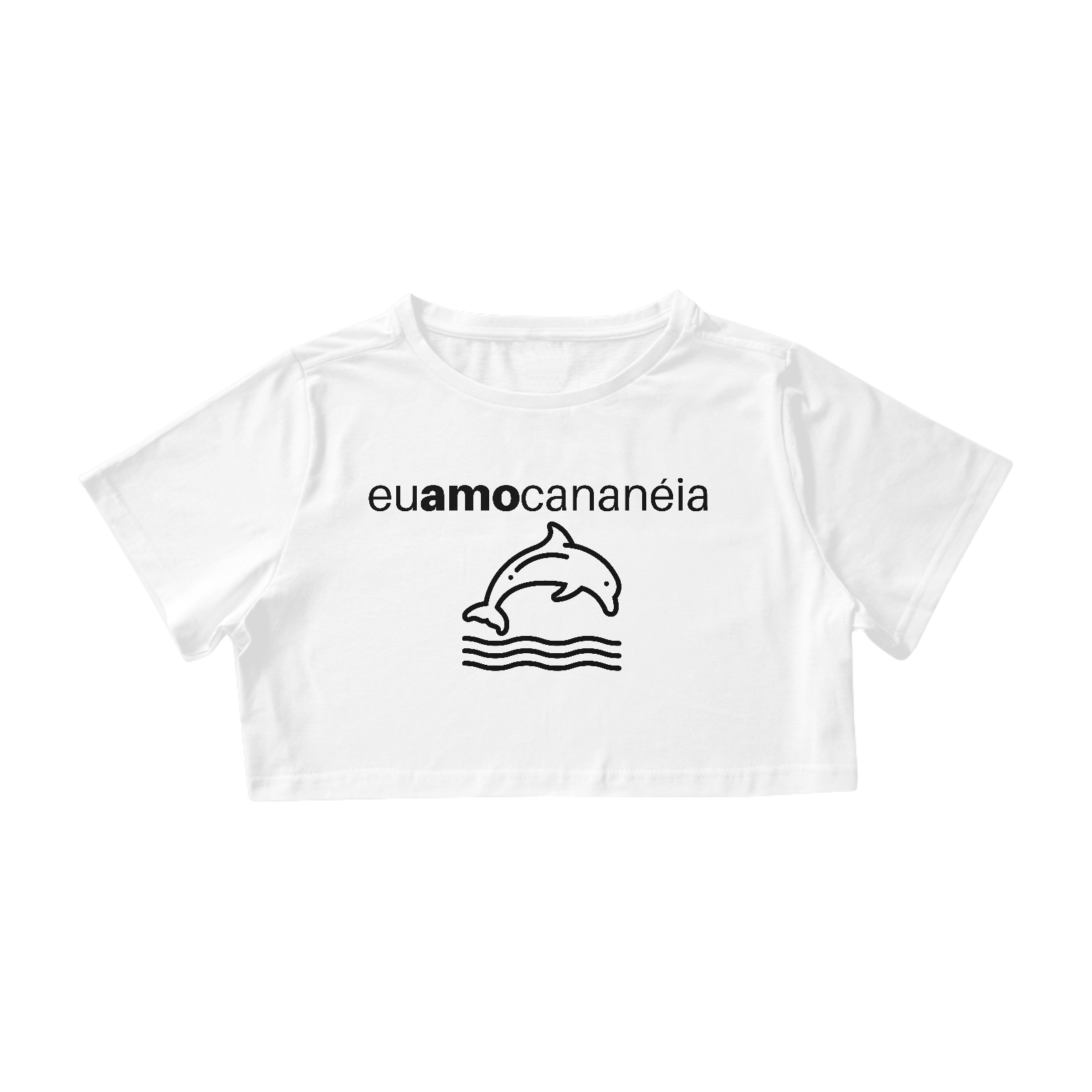 Nome do produto  Camiseta Cropped Eu Amo Cananéia
