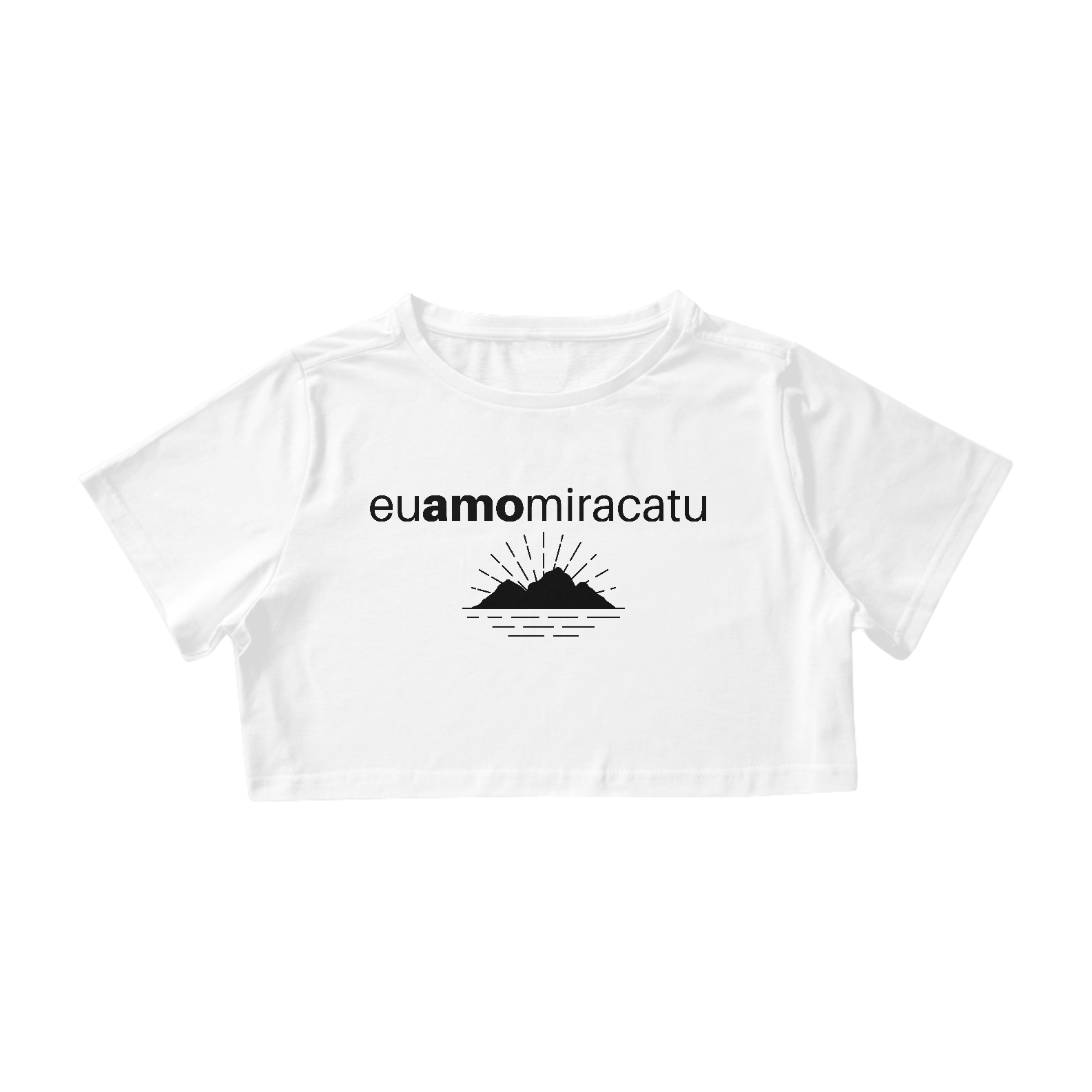 Nome do produto  Camiseta Cropped Eu Amo Miracatu