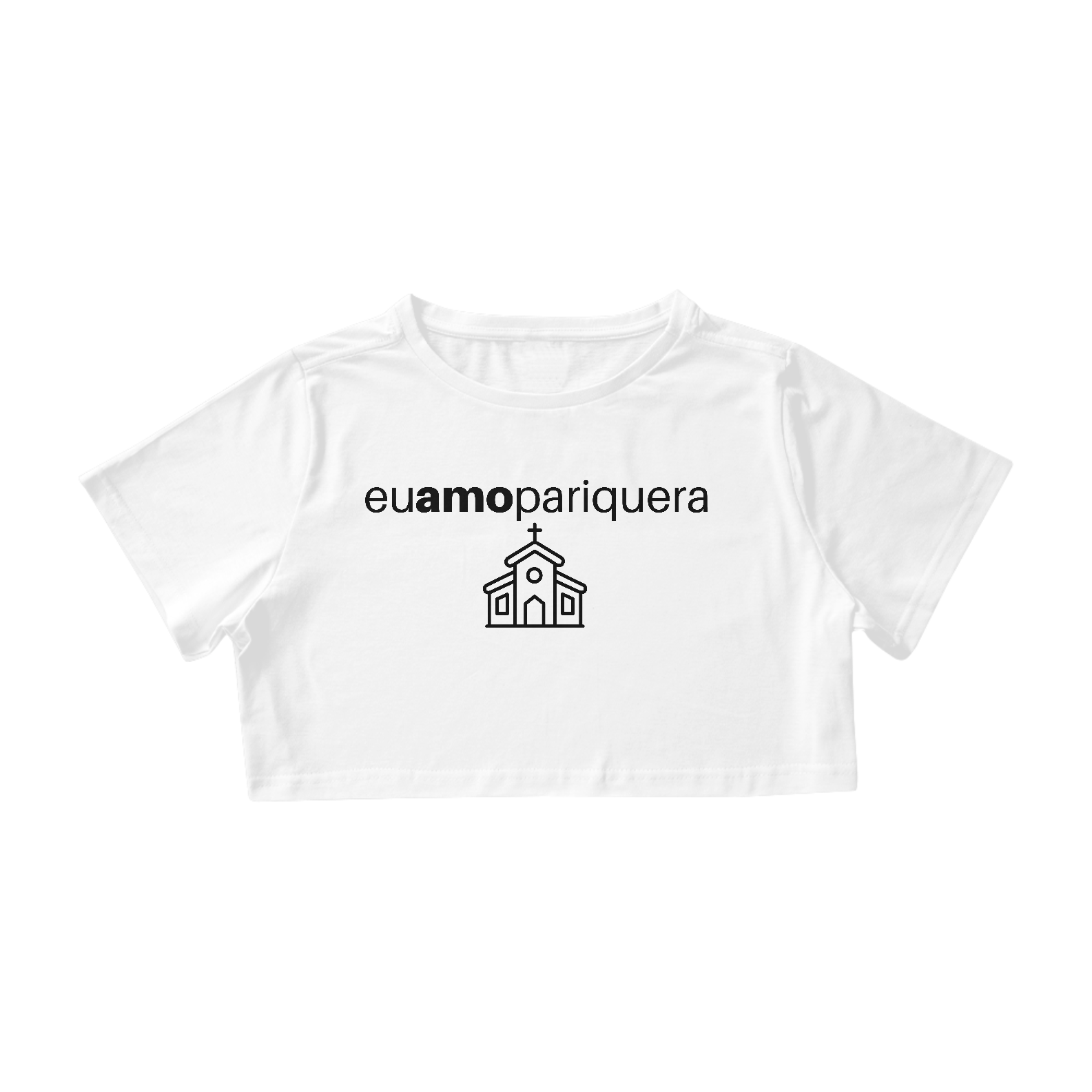 Nome do produto  Camiseta Cropped Eu Amo Pariquera