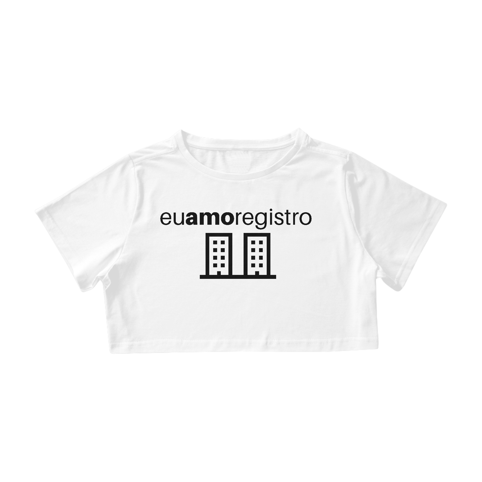 Nome do produto  Camiseta Cropped Eu Amo Registro