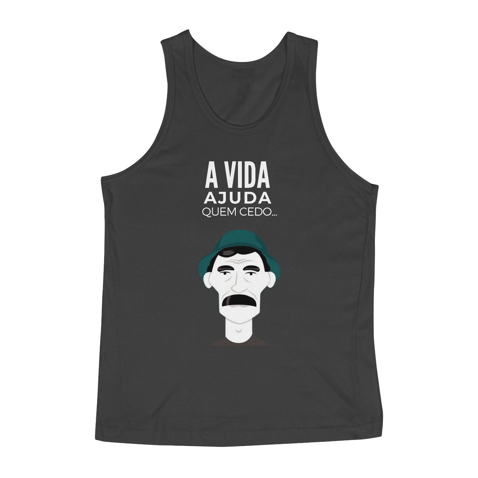 Nome do produto  Camiseta Regata Preta A Vida Ajuda Quem Cedo Madruga