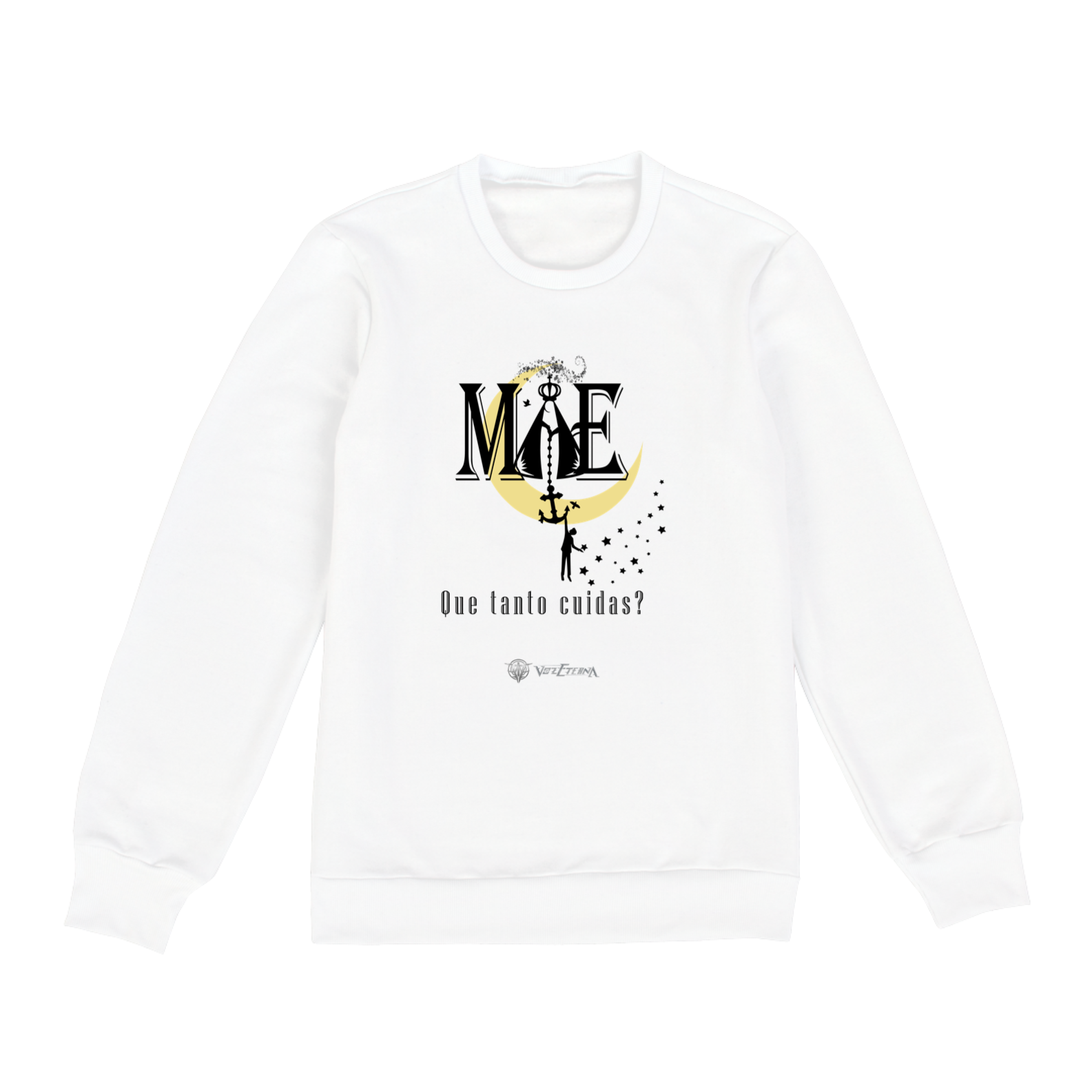 Nome do produto  Blusão Moletom Voz Eterna Mãe Que Tanto Cuidas? Claro