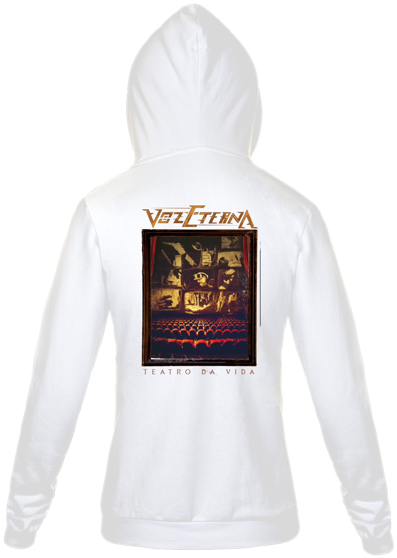 Nome do produto  Moletom Zíper Voz Eterna Teatro da Vida Claro
