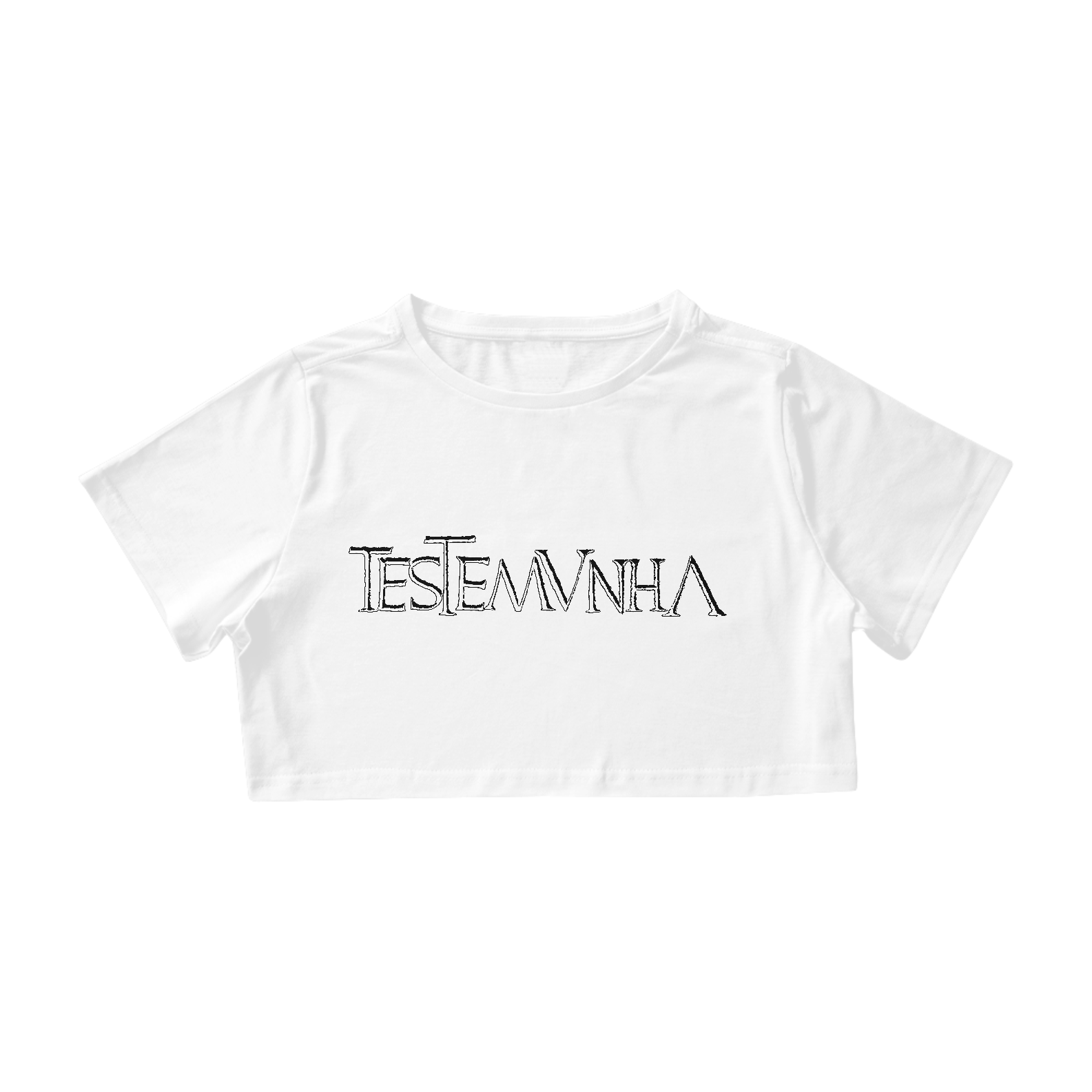 Top Cropped Testemunha Básico escuro