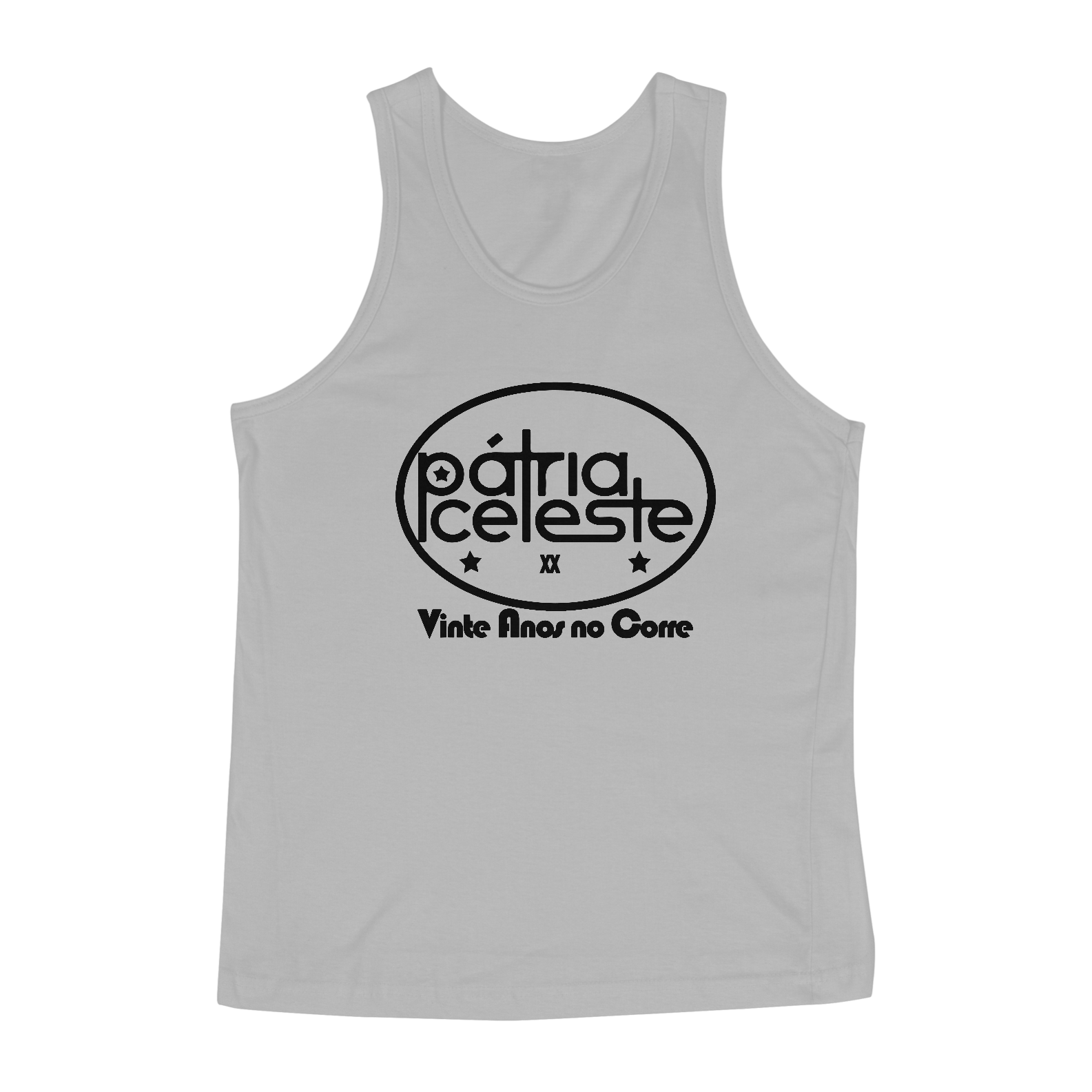 Nome do produto  Regata Pátria Celeste Vinte Anos no Corre (clara)
