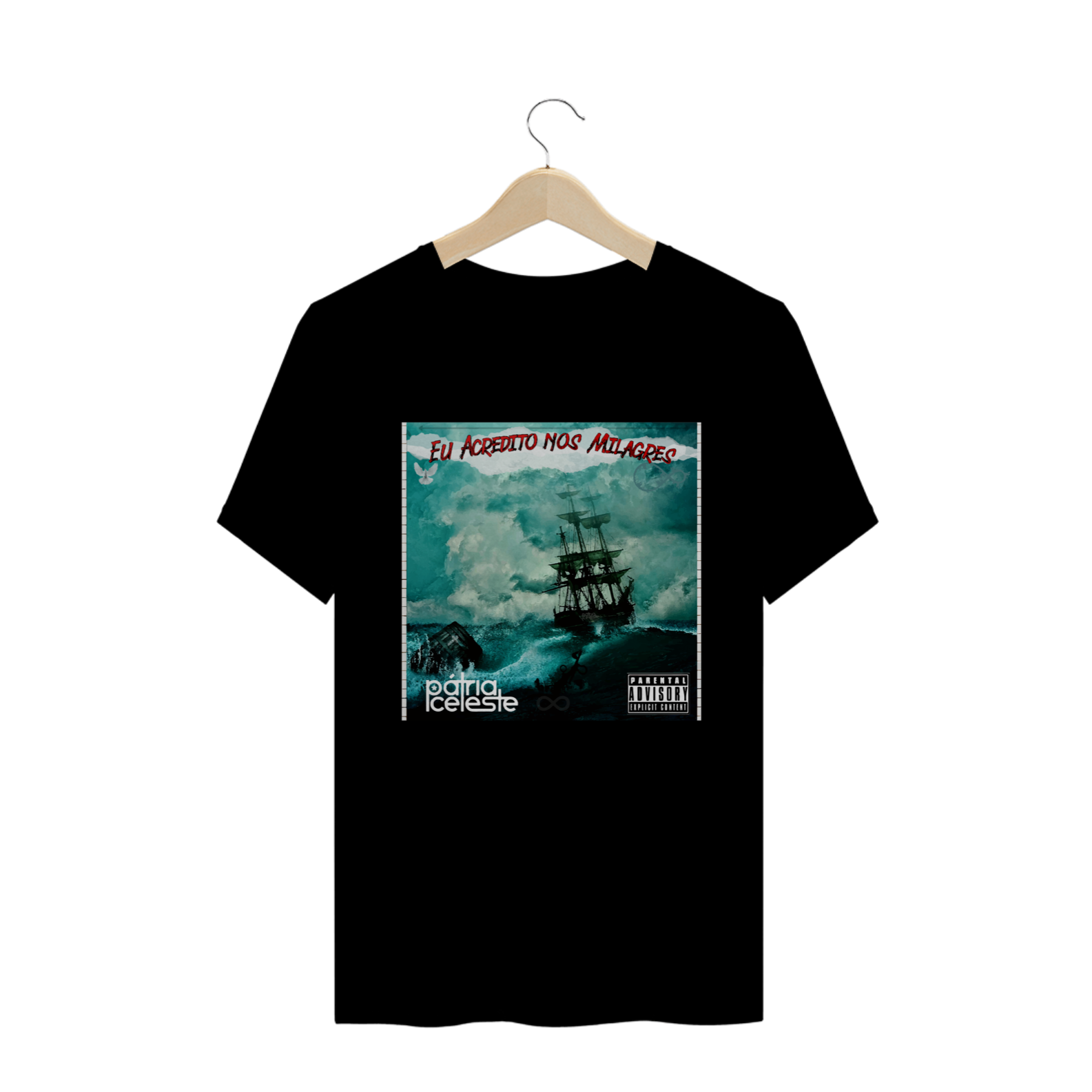 Nome do produto  Camiseta Pátria Celeste Eu Acredito nos Milages