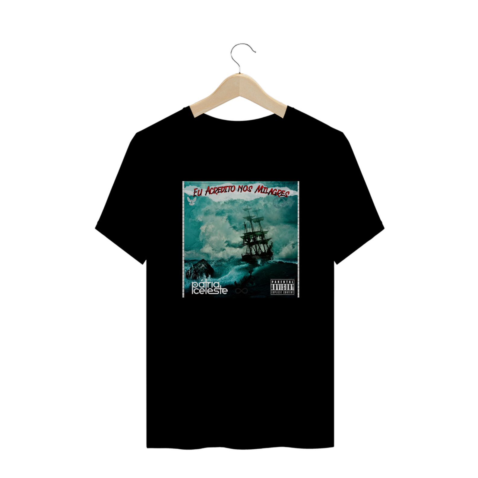 Nome do produto  Camiseta Plus Size Pátria Celeste Eu Acredito nos Milagres