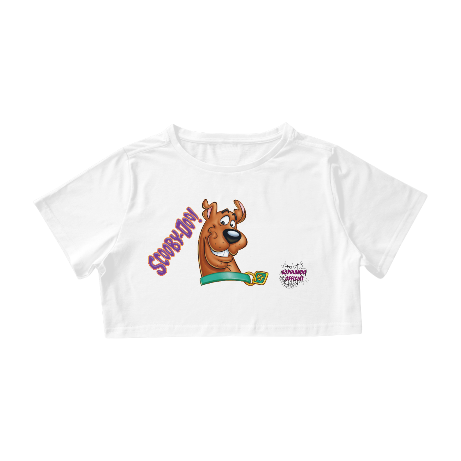 Nome do produto  Scoob-Doo! Camisa Cropped Feminino