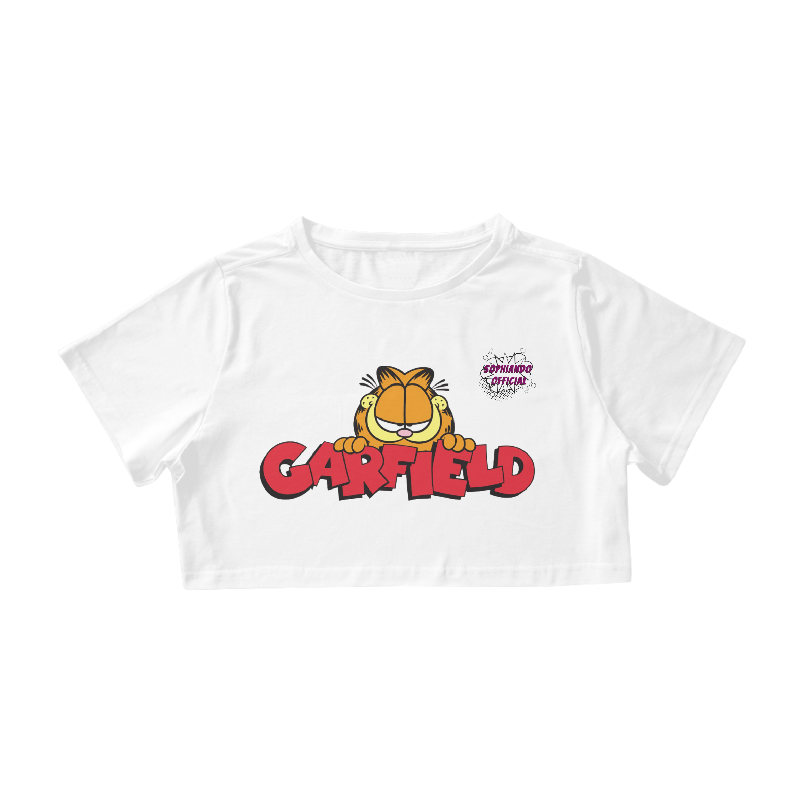Nome do produto  Garfield! Camisa Cropped Feminino