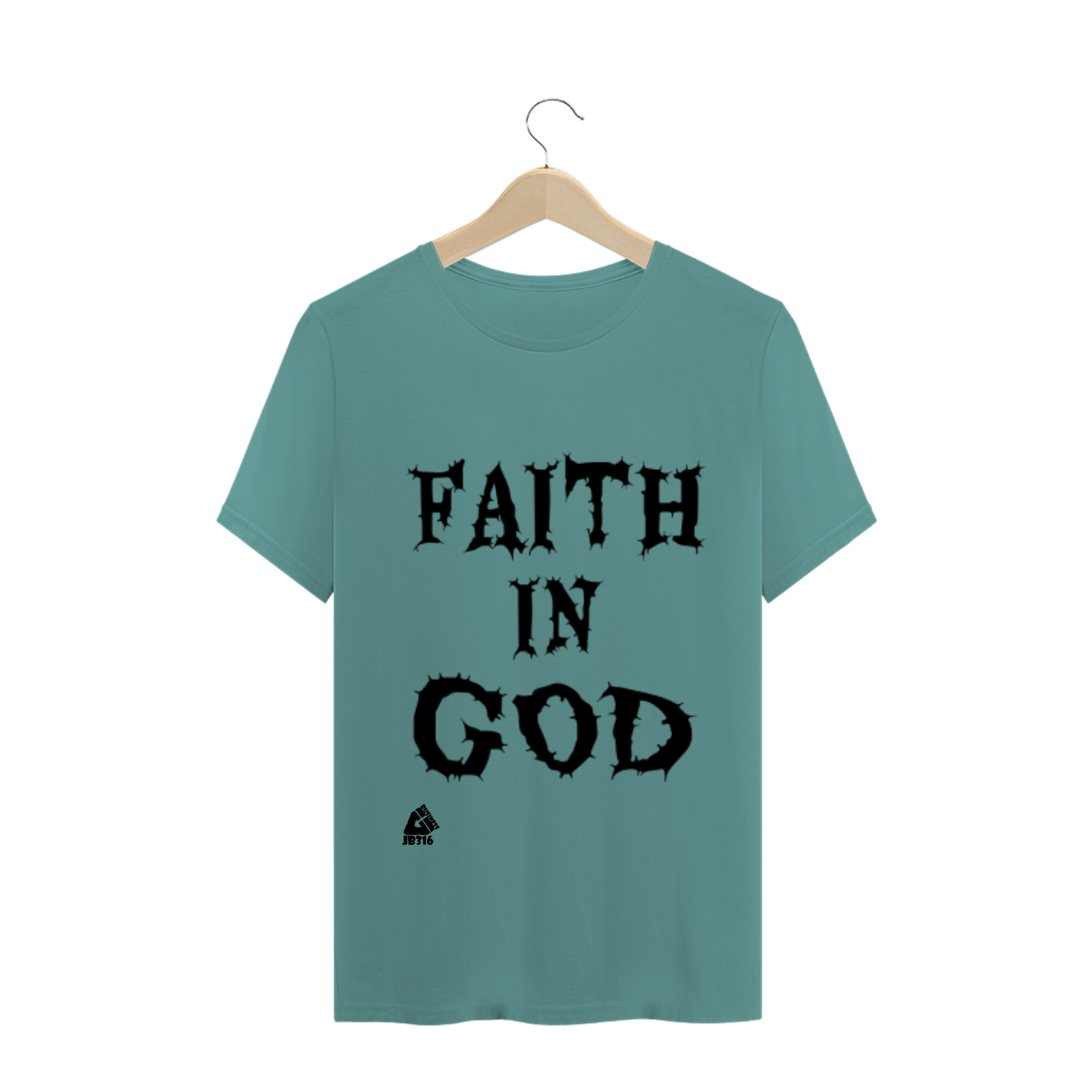 Nome do produto  CAMISETA MASCULINA ESTONADA FAITH IN GOD
