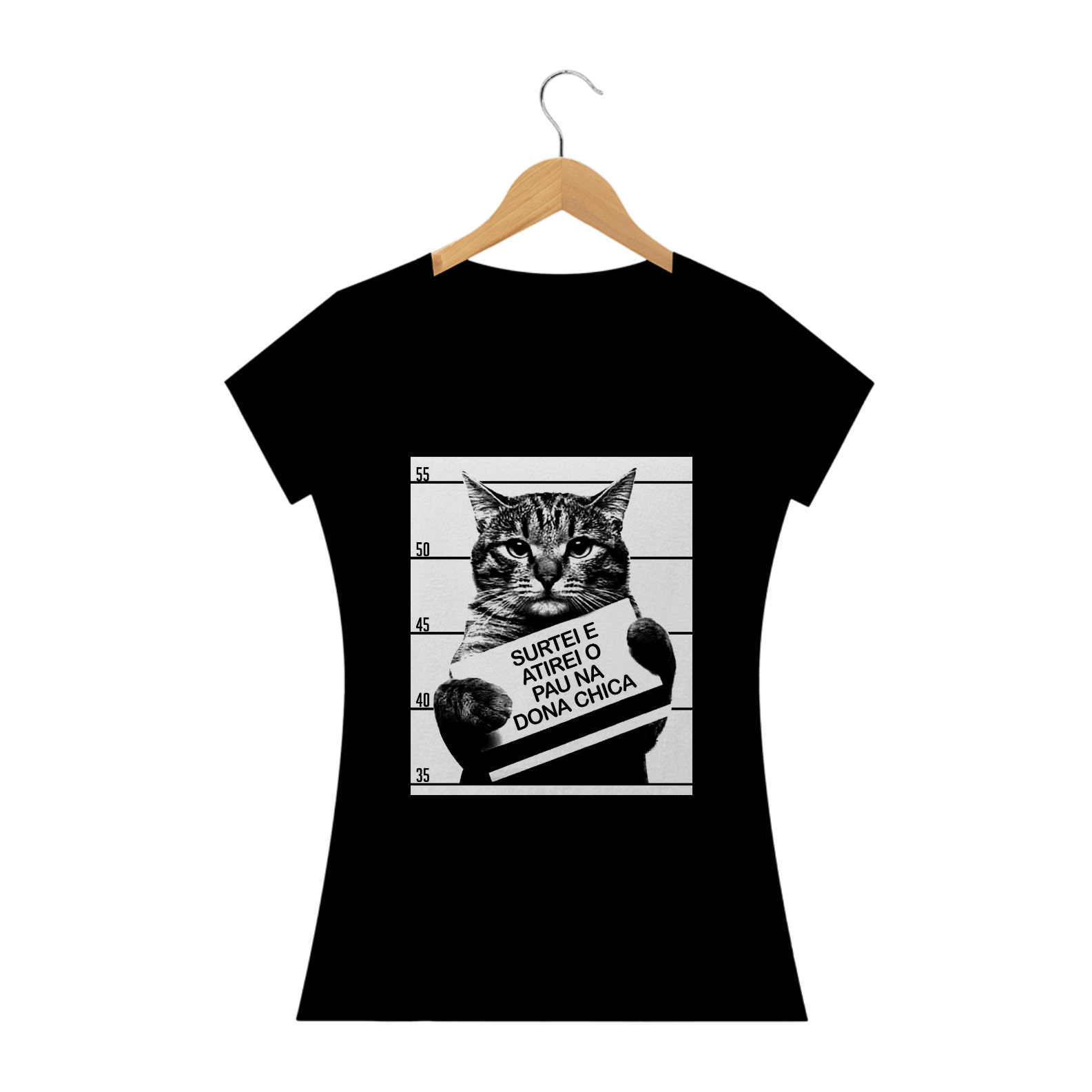 Baby Look Feminina Gato Dona Chica