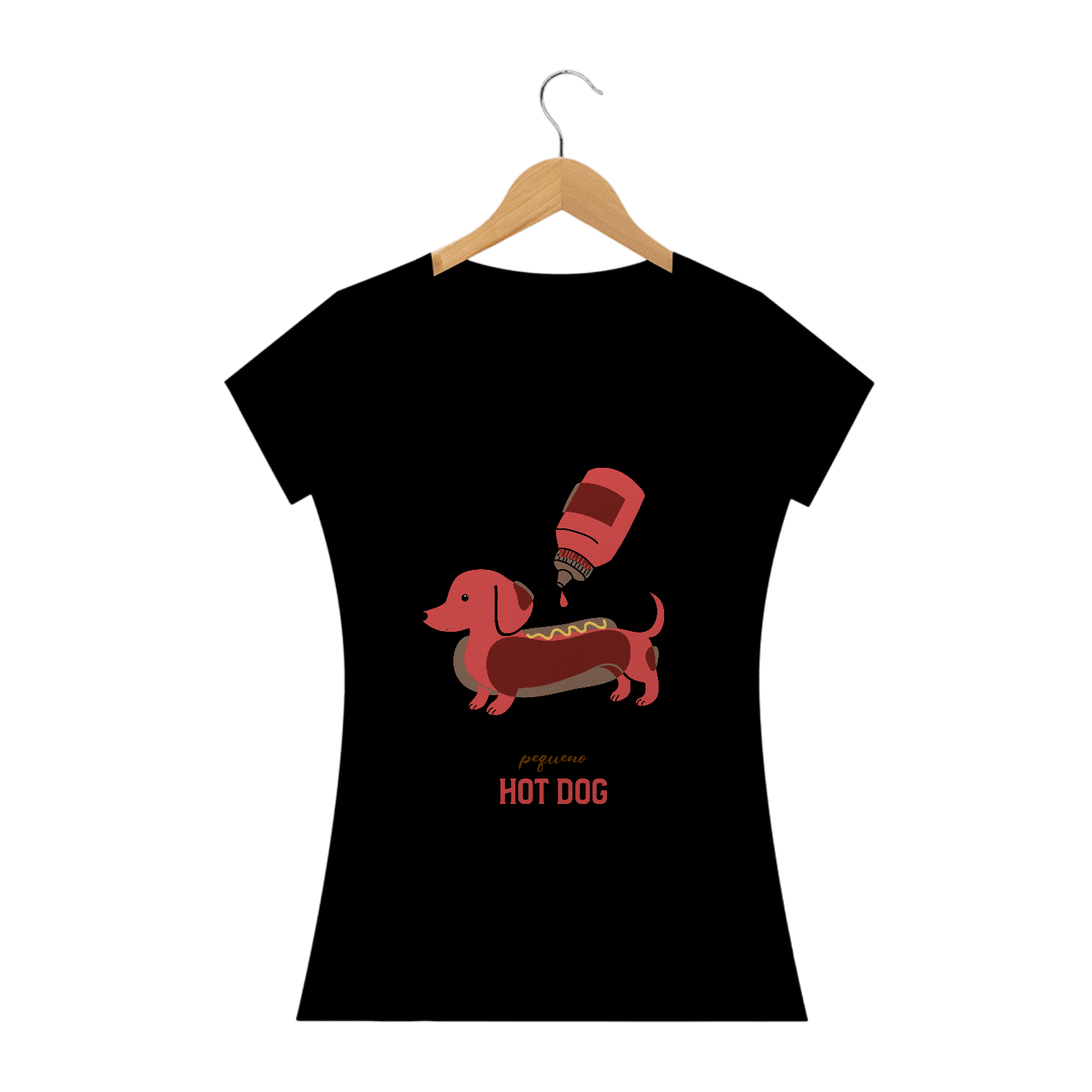 Nome do produto  Camiseta Feminina - Hot Dog