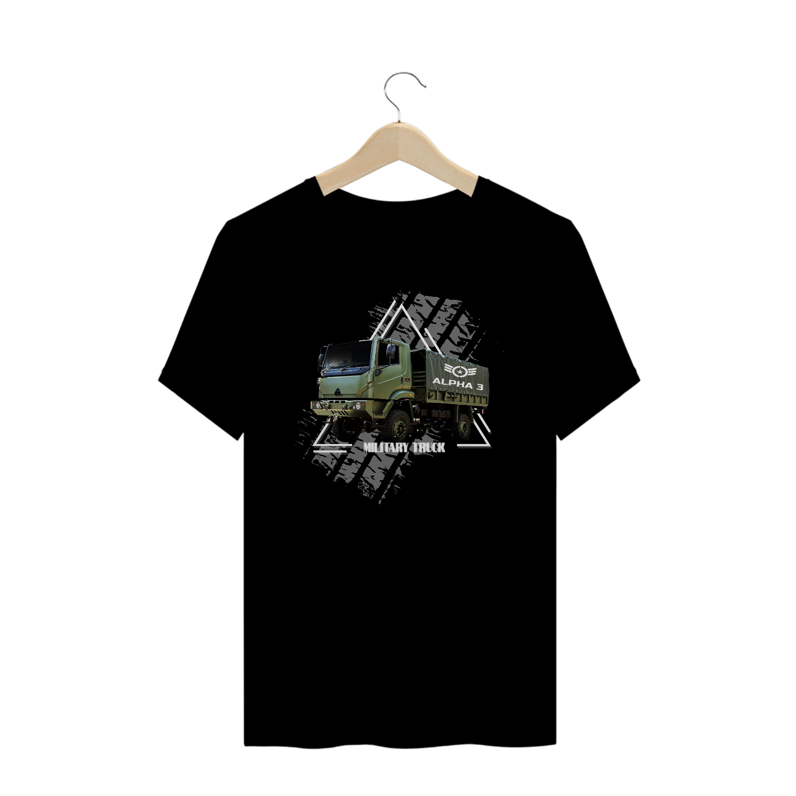 Camisa - Military Truck - Camiseta Preta