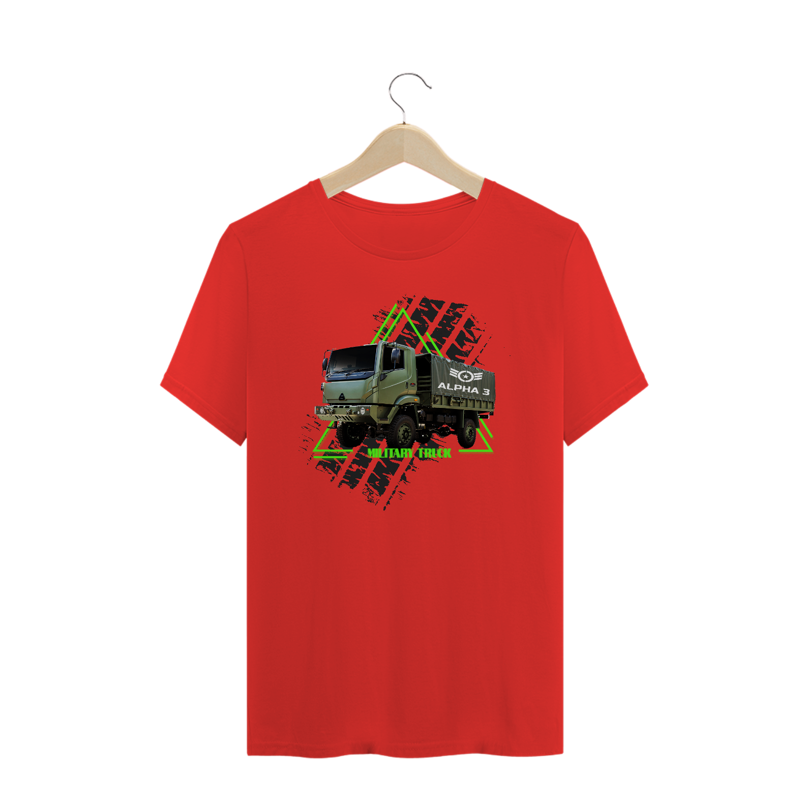 Camisa - Military Truck / Vermelha e Branca