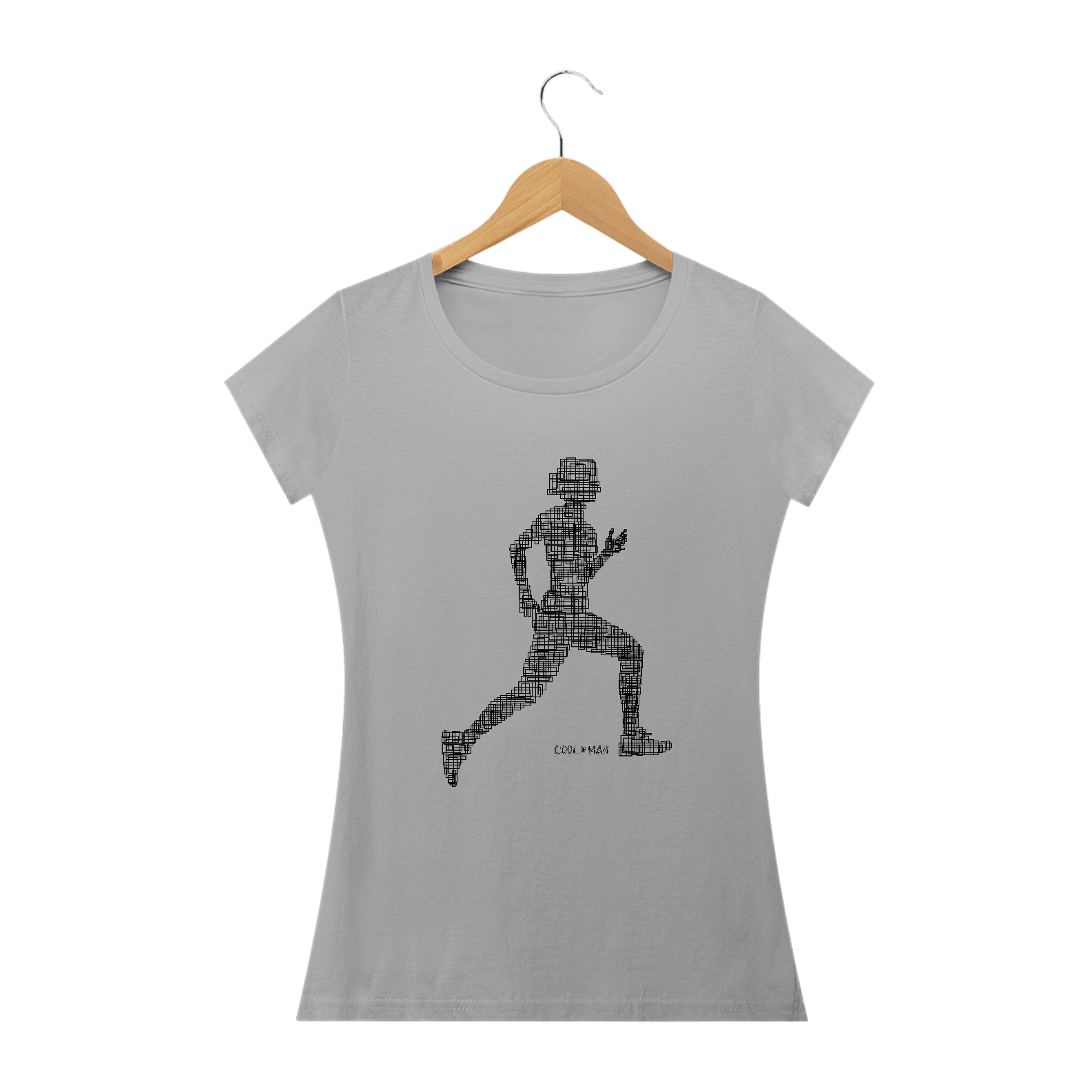 Nome do produto  Camiseta Fem - Running girl - Estampa preta