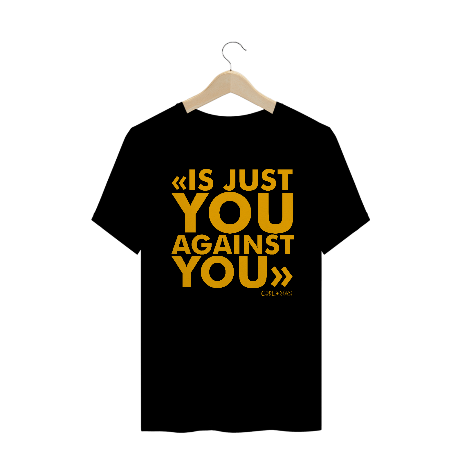 Nome do produto  Camiseta Is just you against you - Estampa amarela
