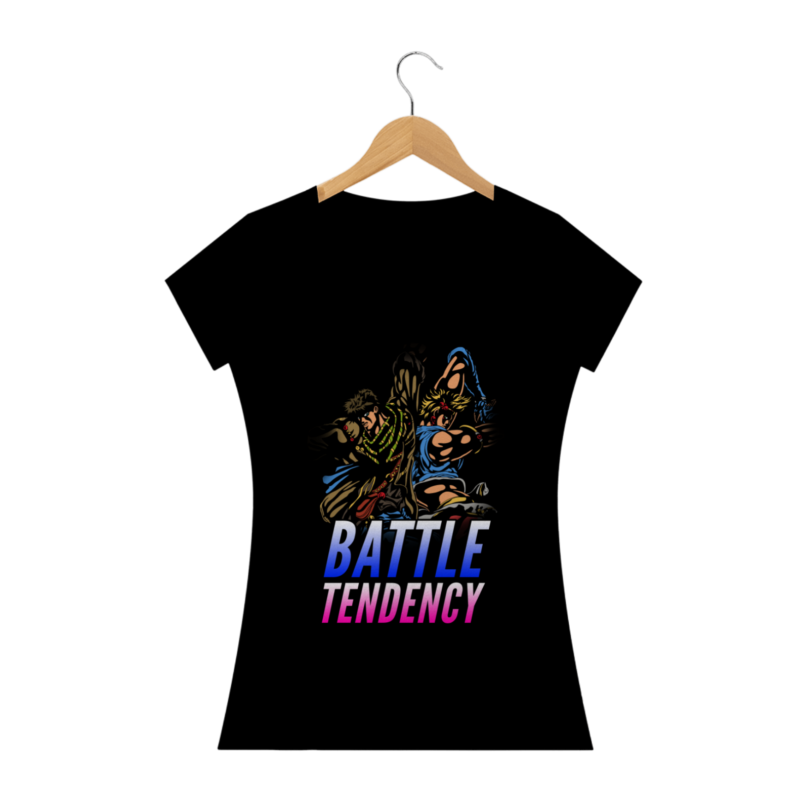 Nome do produto  Camiseta Feminina Joseph Joestar e Caesar Zeppeli - JoJo's Bizarre Adventure Part 2: Battle Tendency