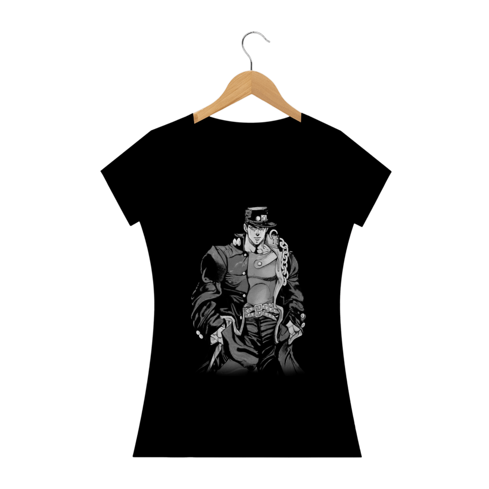 Nome do produto  Camiseta Feminina Jotaro Kujo - Camiseta JoJo's Bizarre Adventure Part: 3 Stardust Crusaders