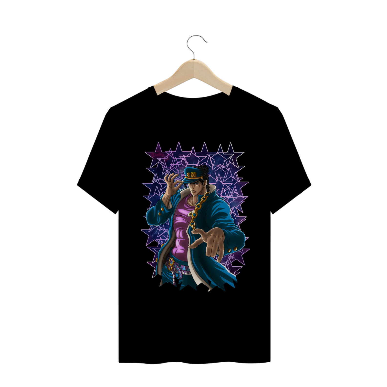 Nome do produto  Camiseta Jotaro e Star Platinum - Camisa JoJo\'s bizarre Adventure