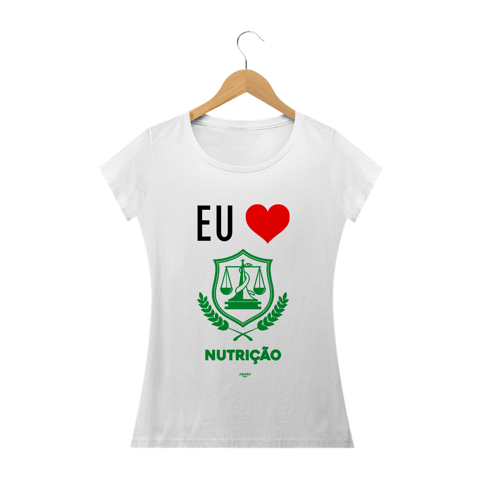 Nome do produto  Camiseta Baby Long - EU <3 NUTRIÇÃO - WHITE