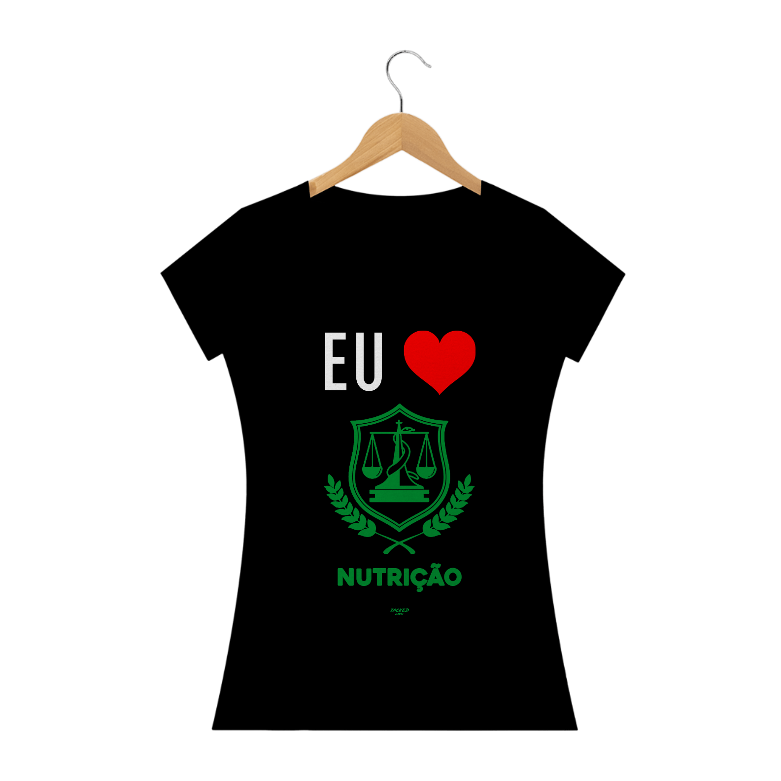Camiseta Baby Long  EU <3 NUTRIÇÃO - BLACK