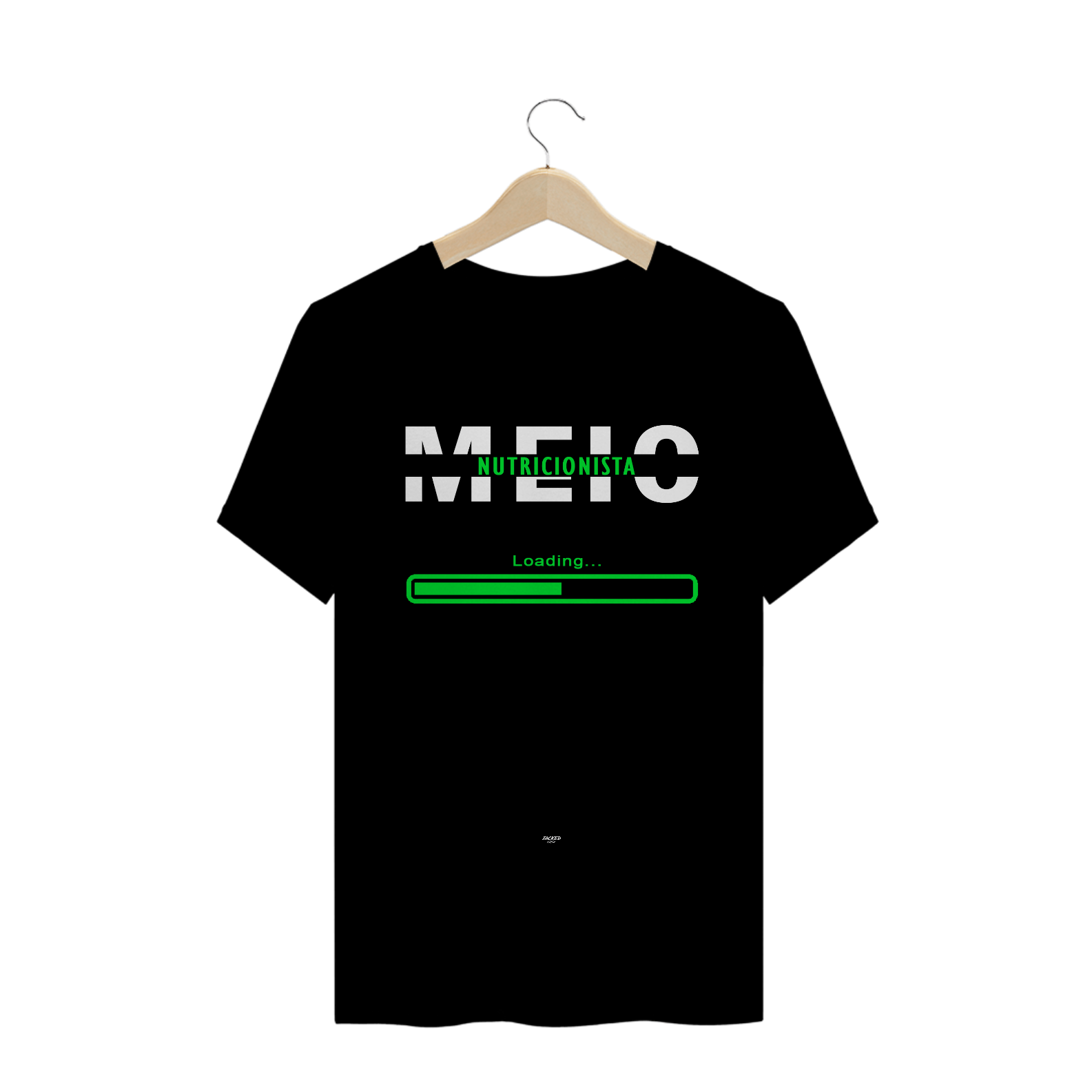 Nome do produto  Camiseta - MEIO NUTRICIONISTA - BLACK