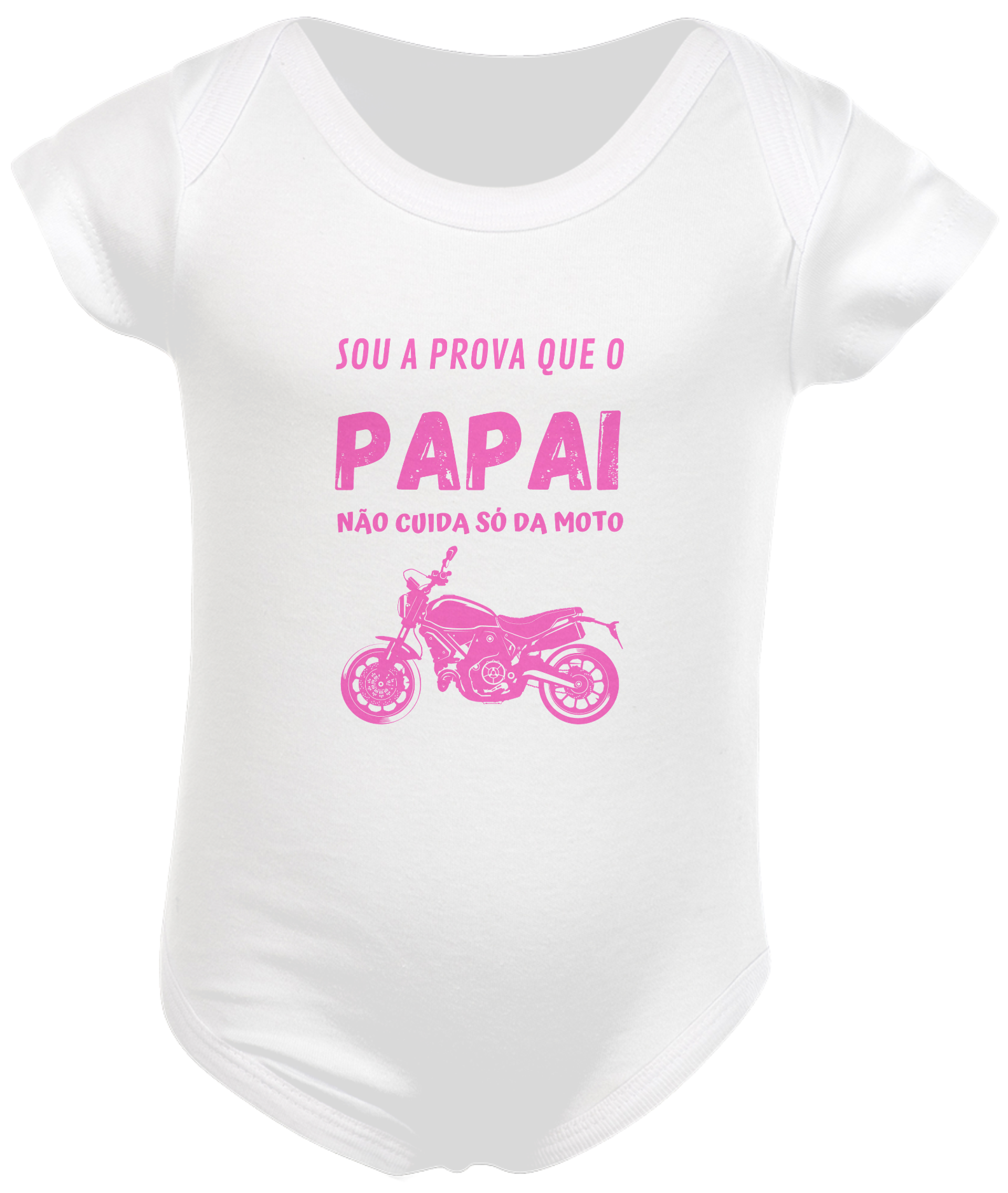 Nome do produto  Body Prova do Papai moto rosa