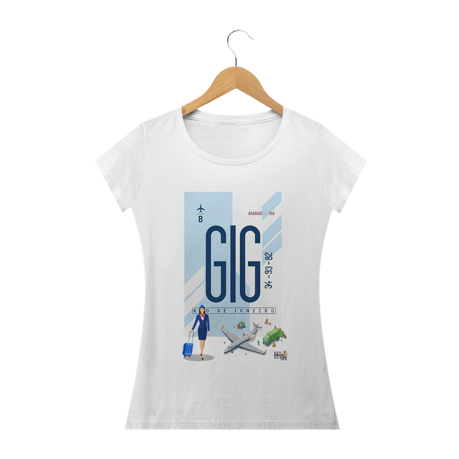 Nome do produto  Babylook Fem. GIG IATA Galeão Rio de Janeiro Comissária