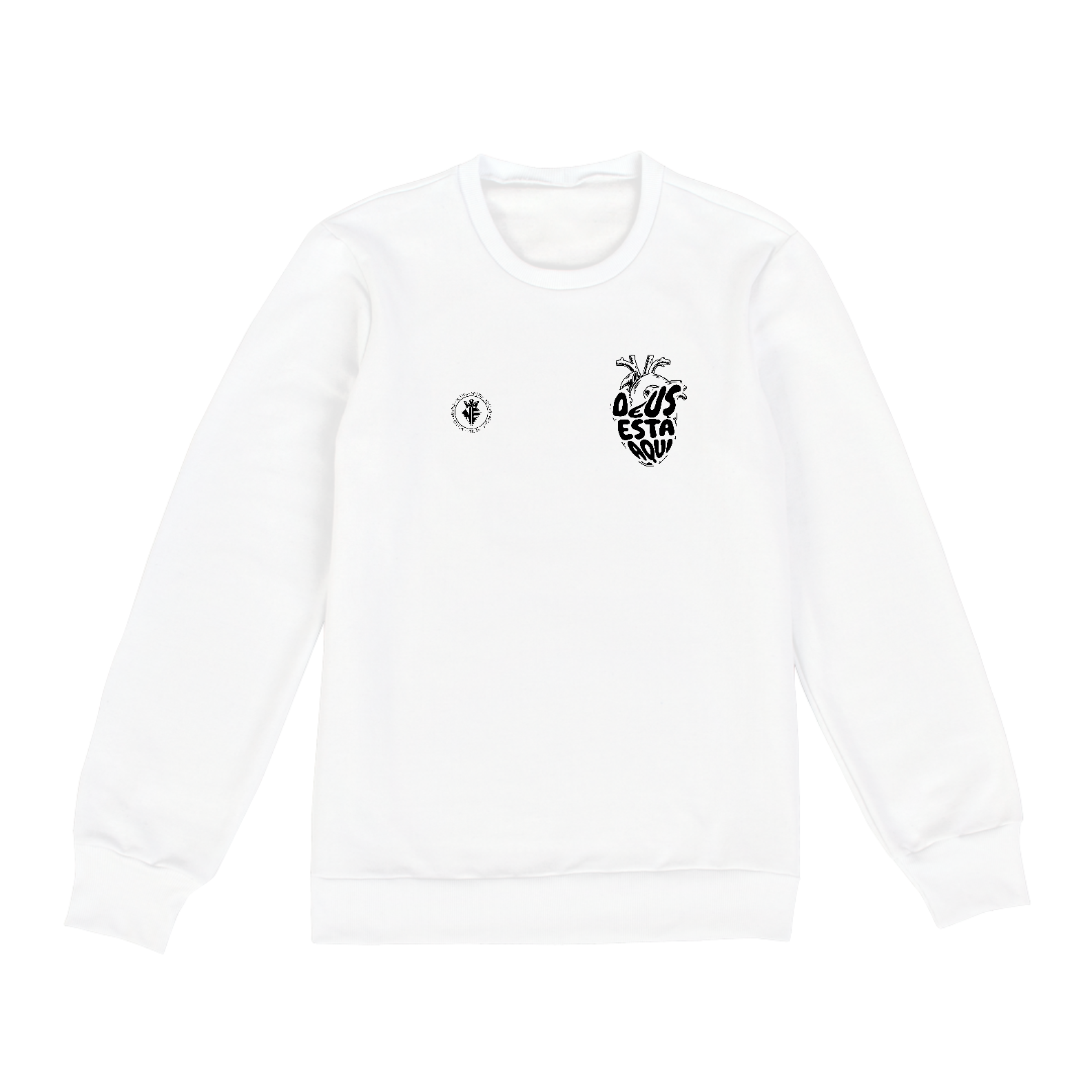 MOLETOM DEUS ESTA AQUI FECHADO UNISSEX