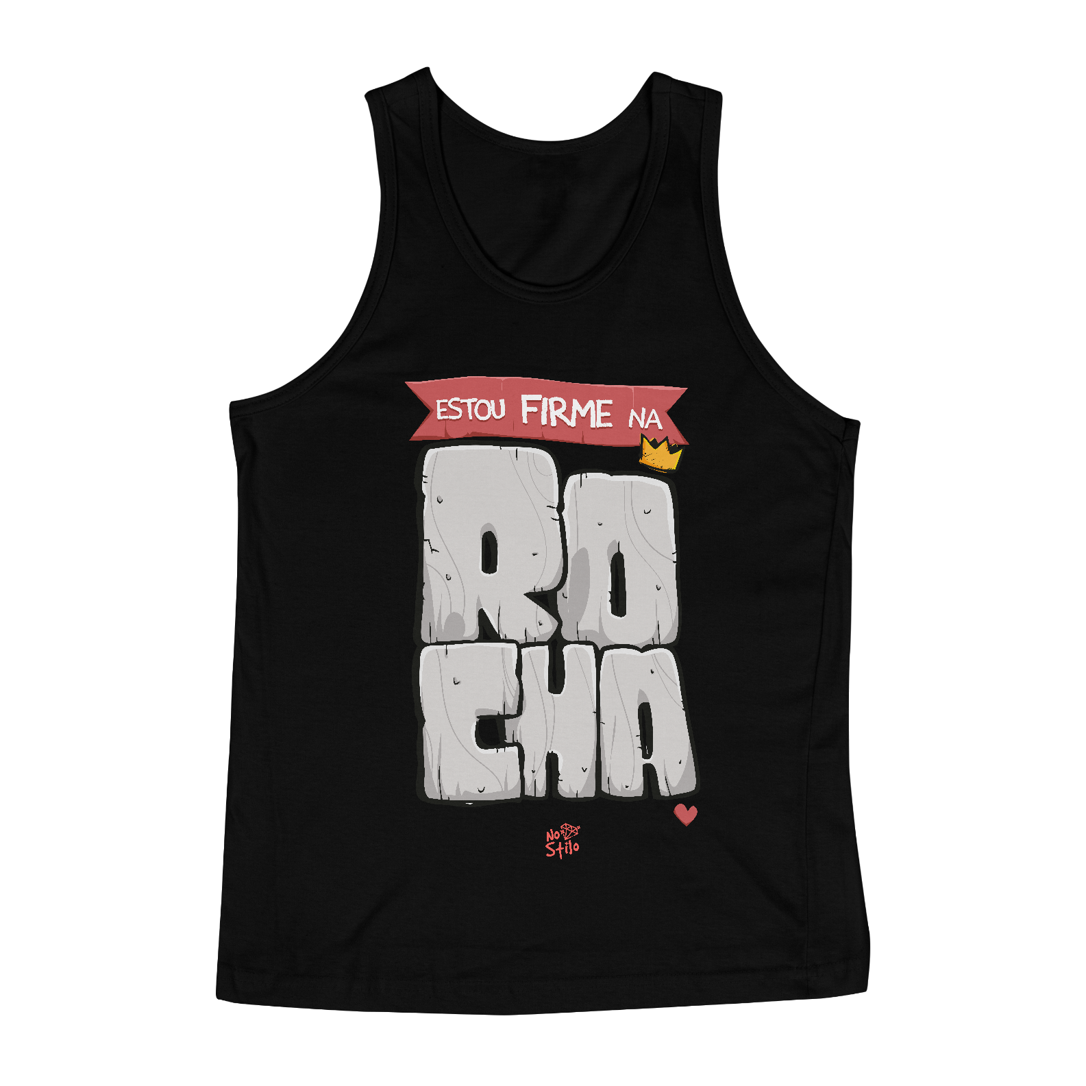 CAMISA ESTOU FIRME NA ROCHA REGATA MASCULINA