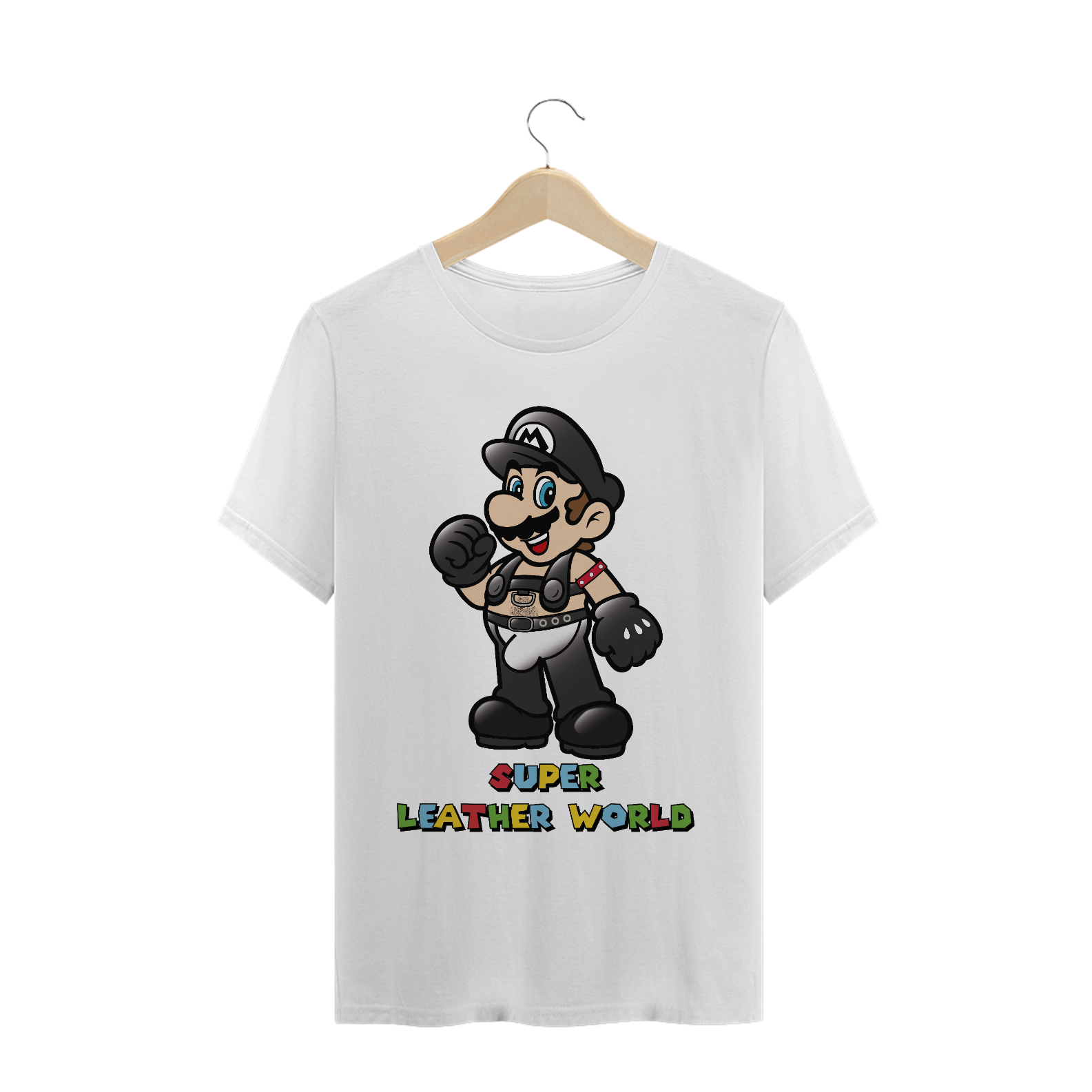 Nome do produto  T-Shirt Super Mario Leather World (Branca)