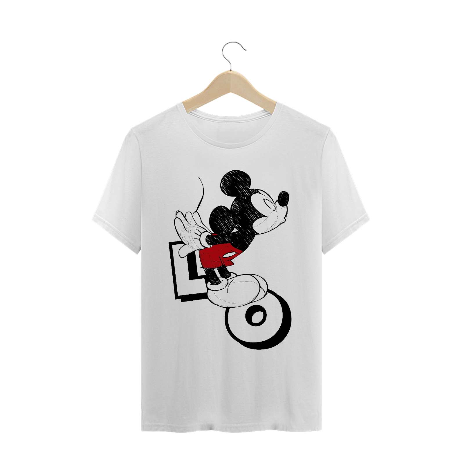 Nome do produto  T-Shirt Mickey Namorados LO (Branca)