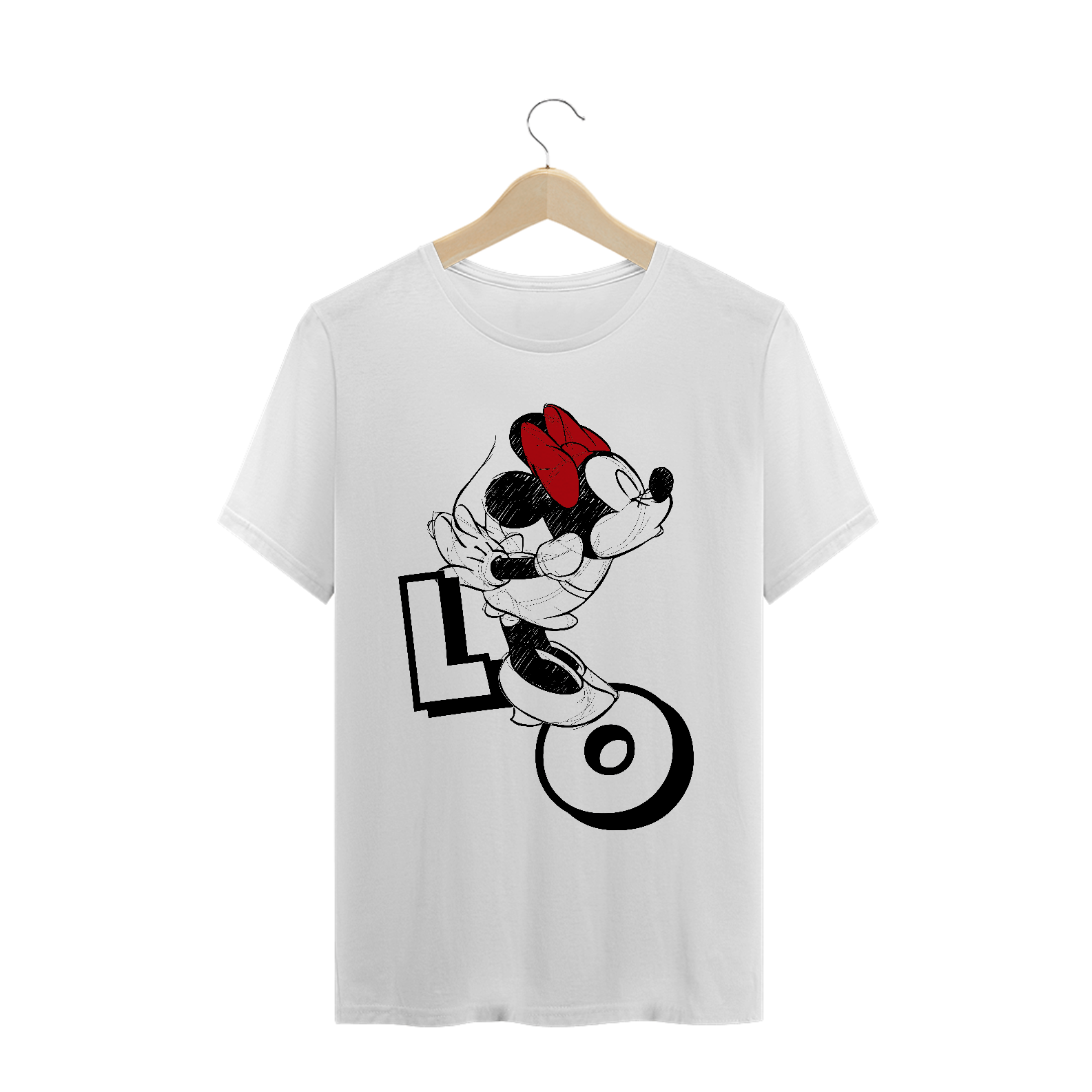 Nome do produto  T-Shirt Minnie Namorados LO (Branca)