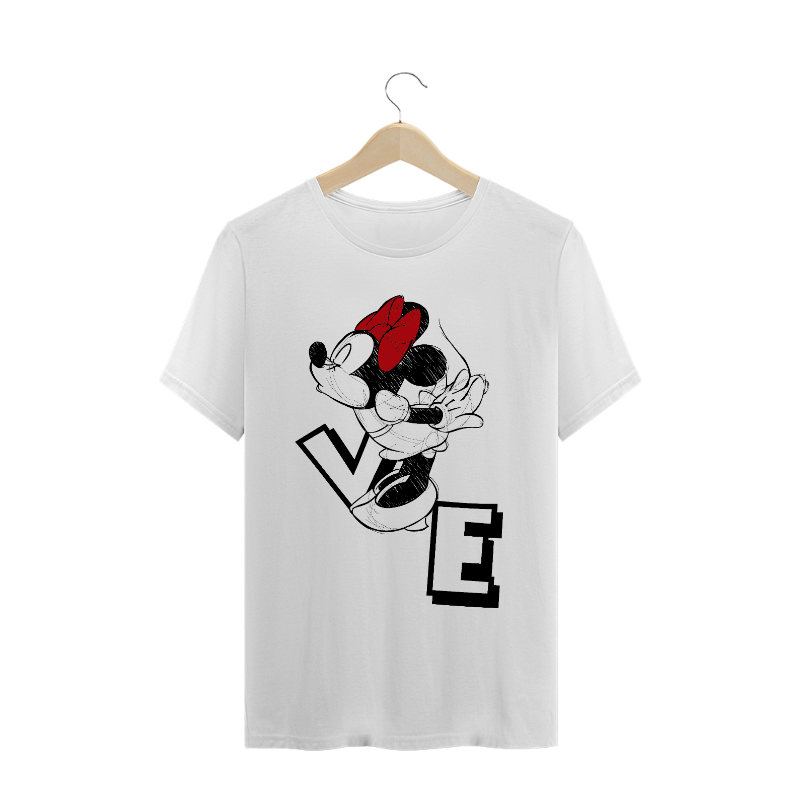 Nome do produto  T-Shirt Minnie Namorados VE (Branca)