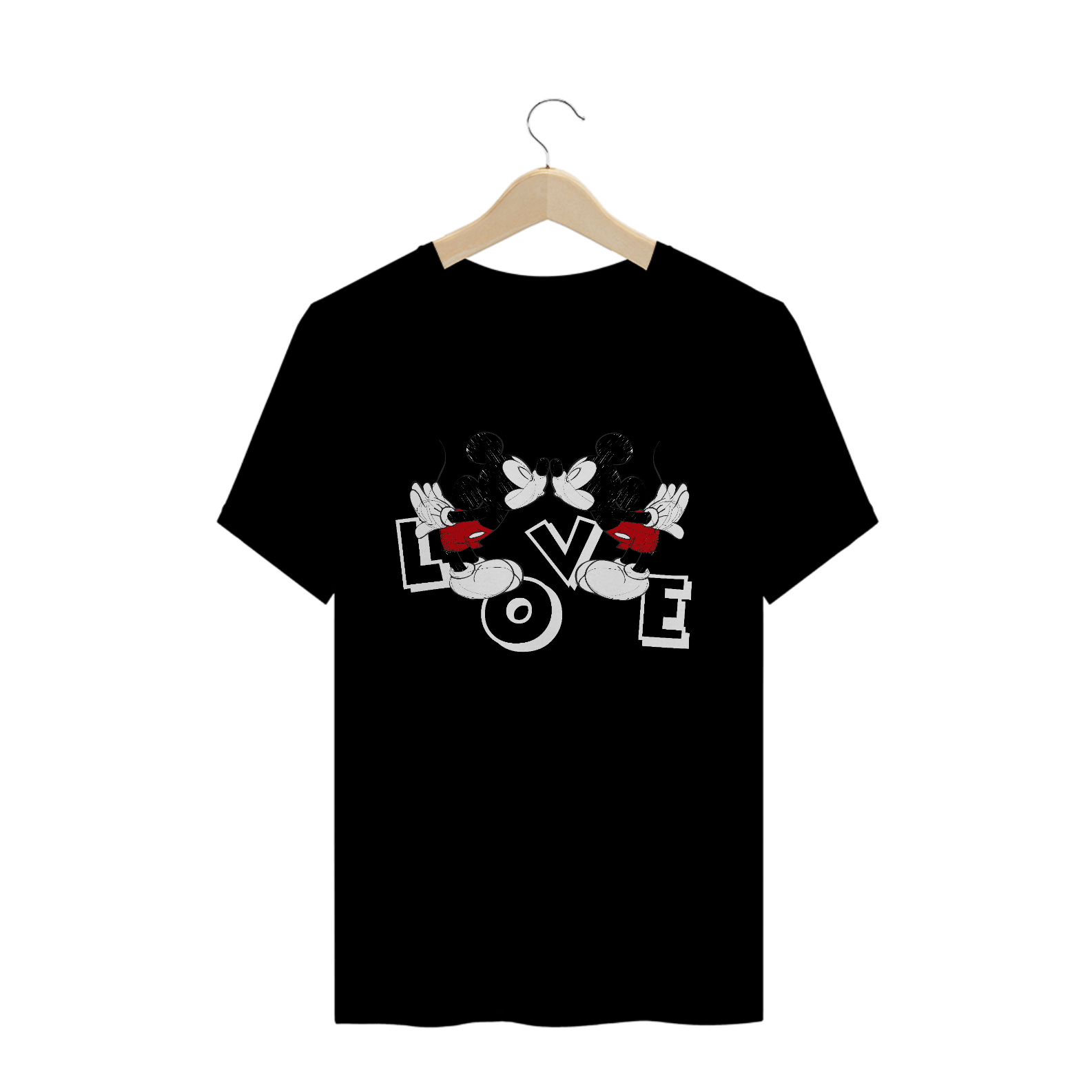 Nome do produto  T-Shirt Mickey & Mickey Namorados LOVE (Preta)