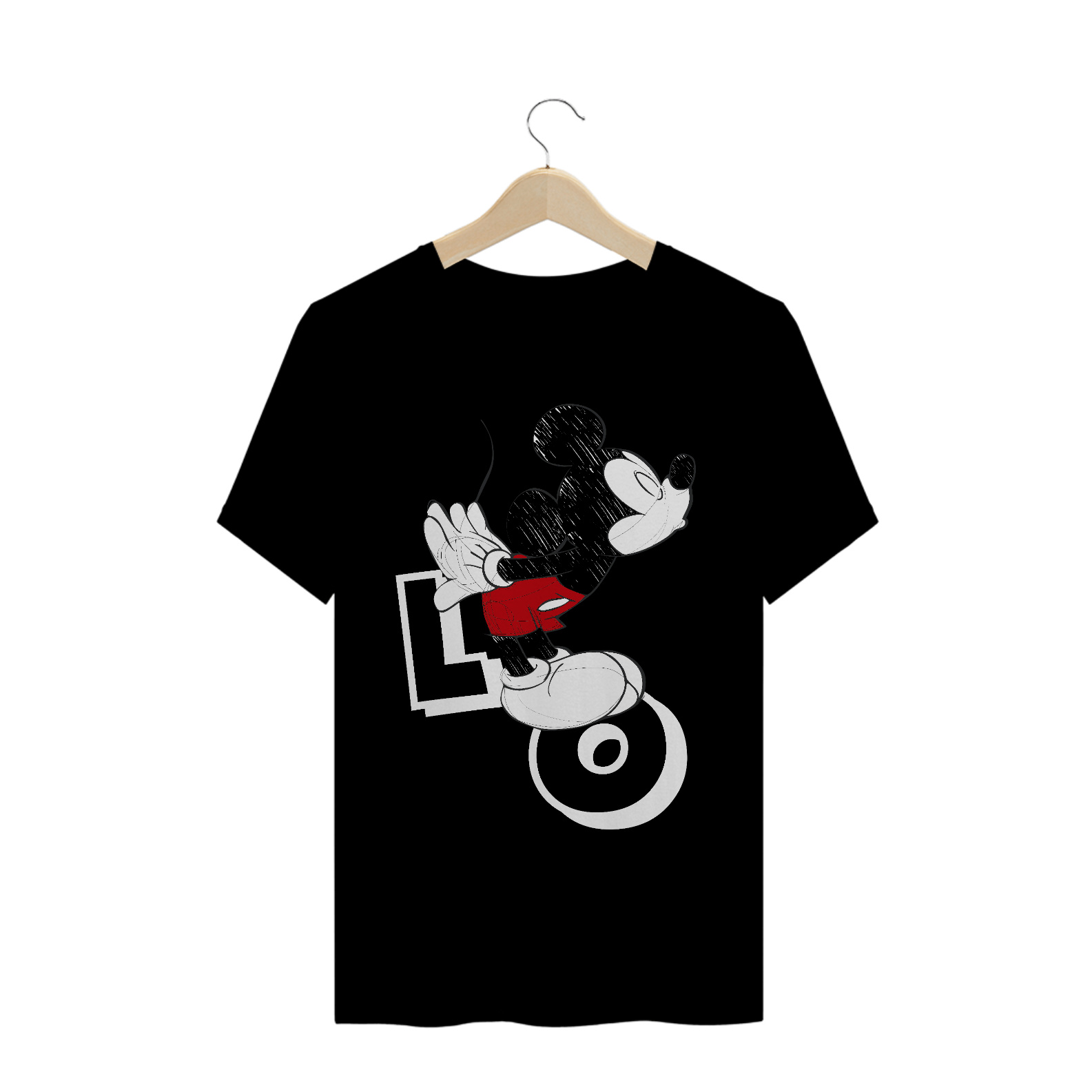 Nome do produto  T-Shirt Mickey Namorados LO (Preta)