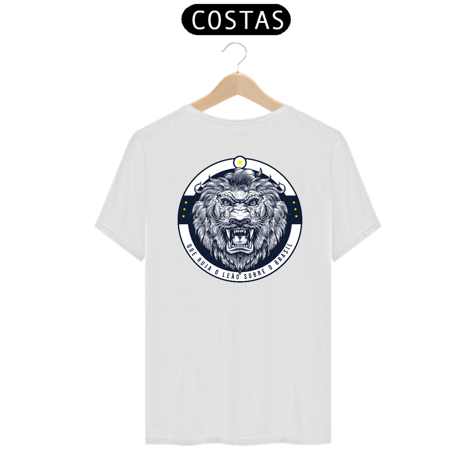 Camiseta que ruja o leão