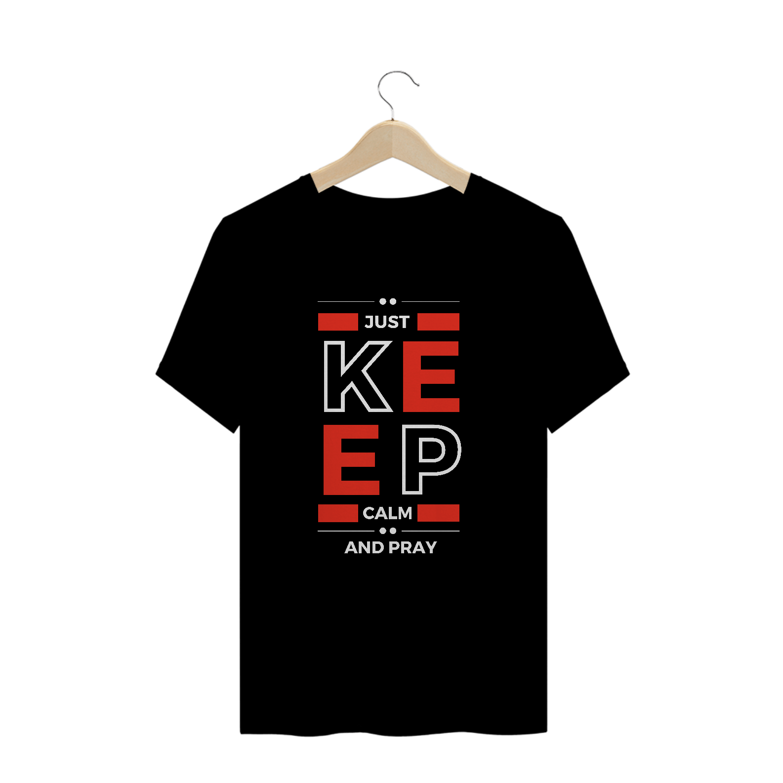 Nome do produto  Camiseta Keep Calm and pray
