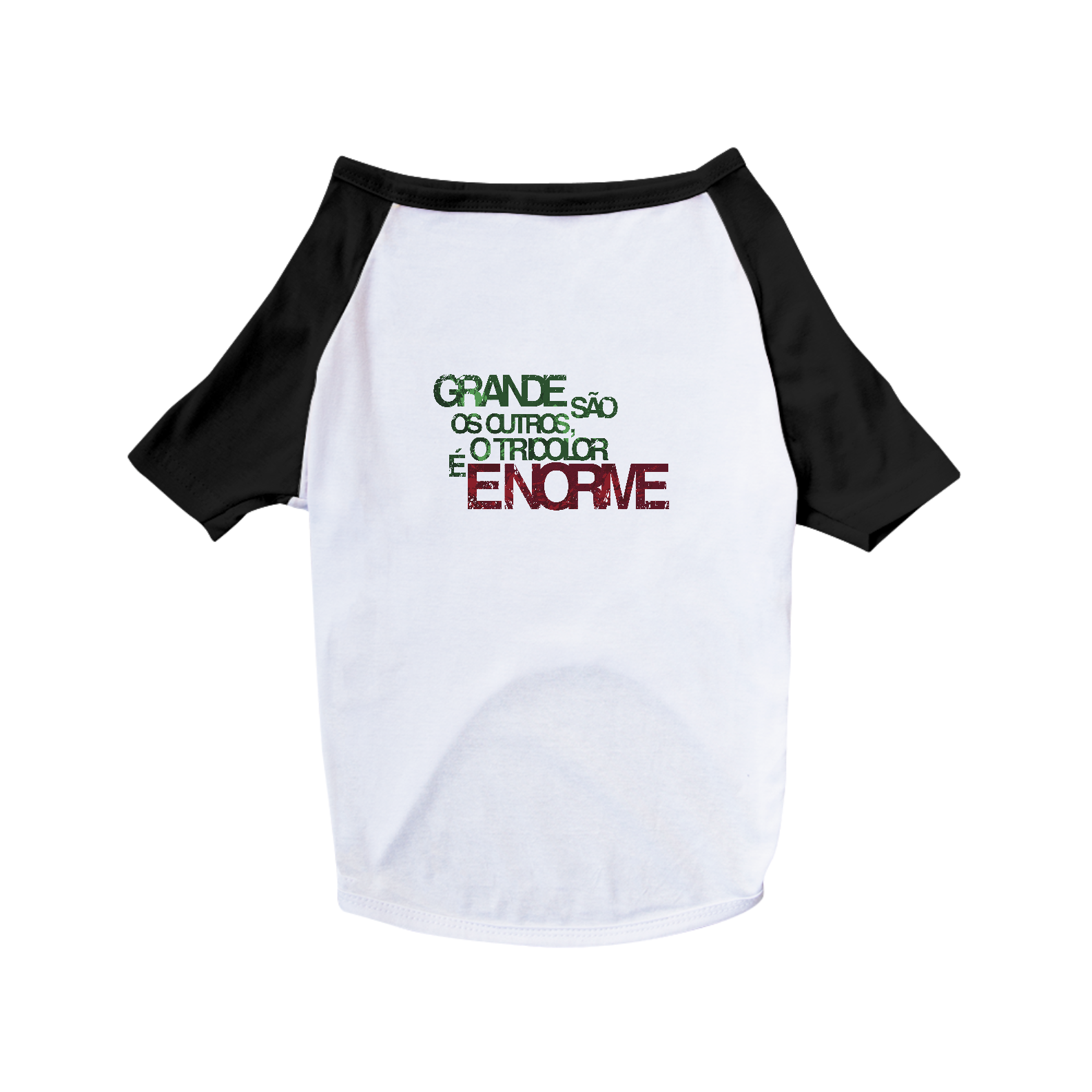 Nome do produto  Roupinha pet Dog o tricolor é enorme