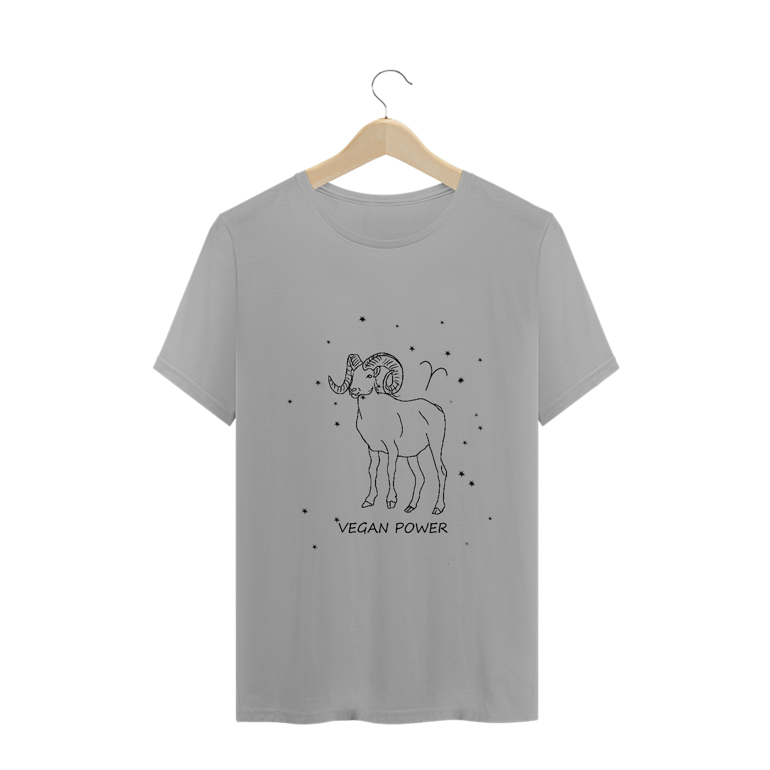 Camiseta Unissex | Áries | Vegan Power | P&B 