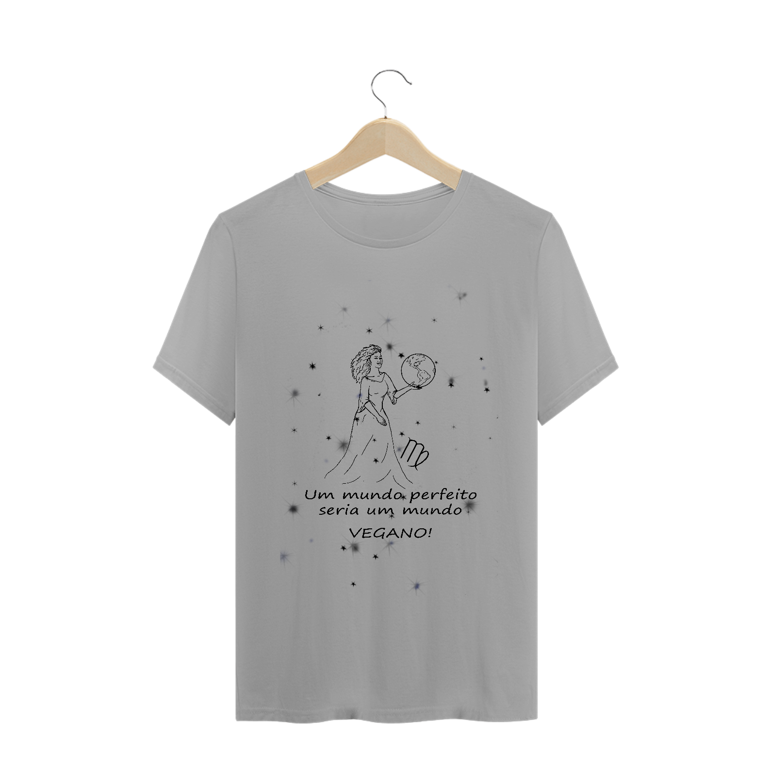 Camiseta Unissex | Virgem | Um mundo perfeito seria um mundo VEGANO! | P&B
