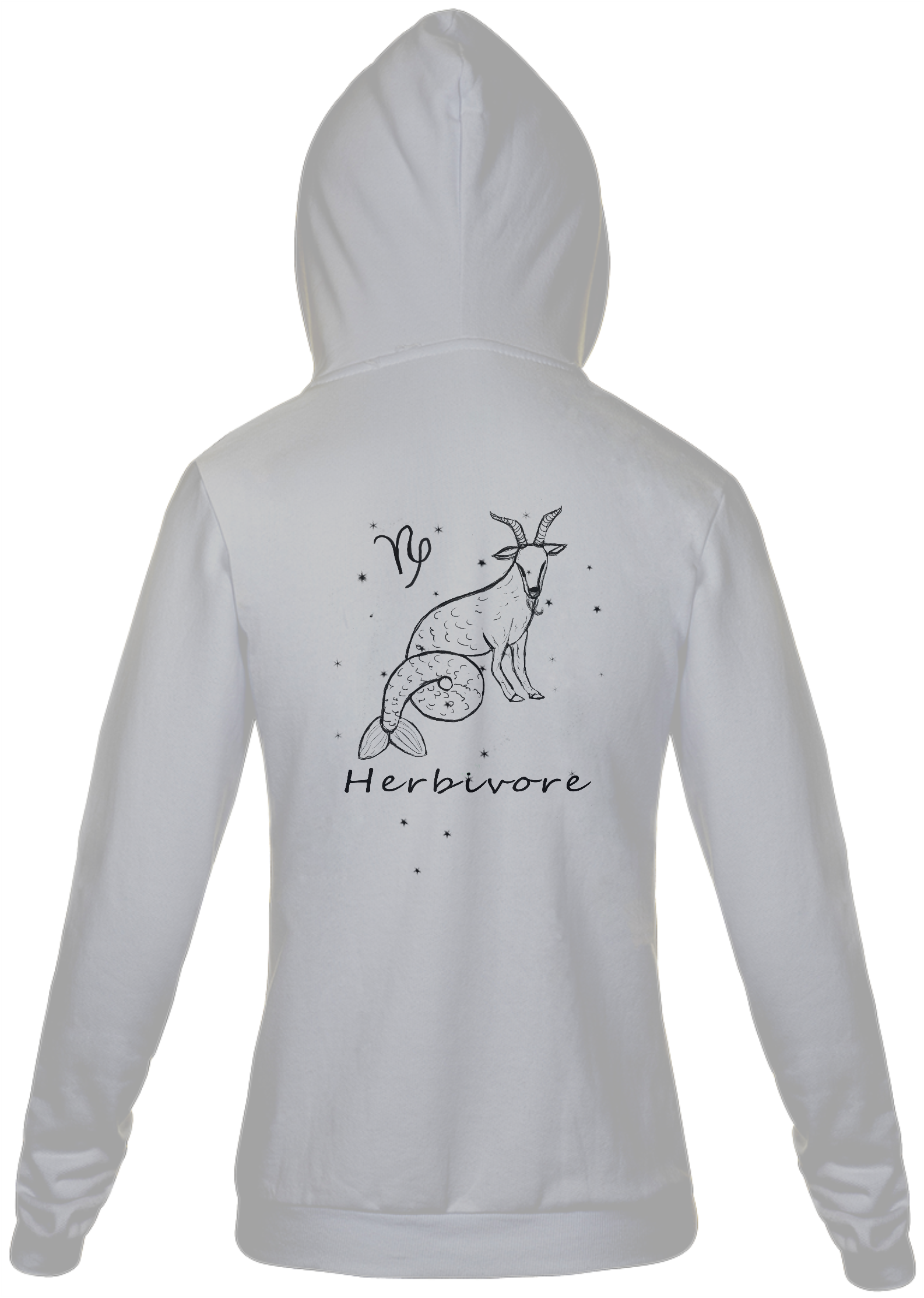 Moletom Com Zíper Unissex | Capricórnio | Herbivore | P&B 