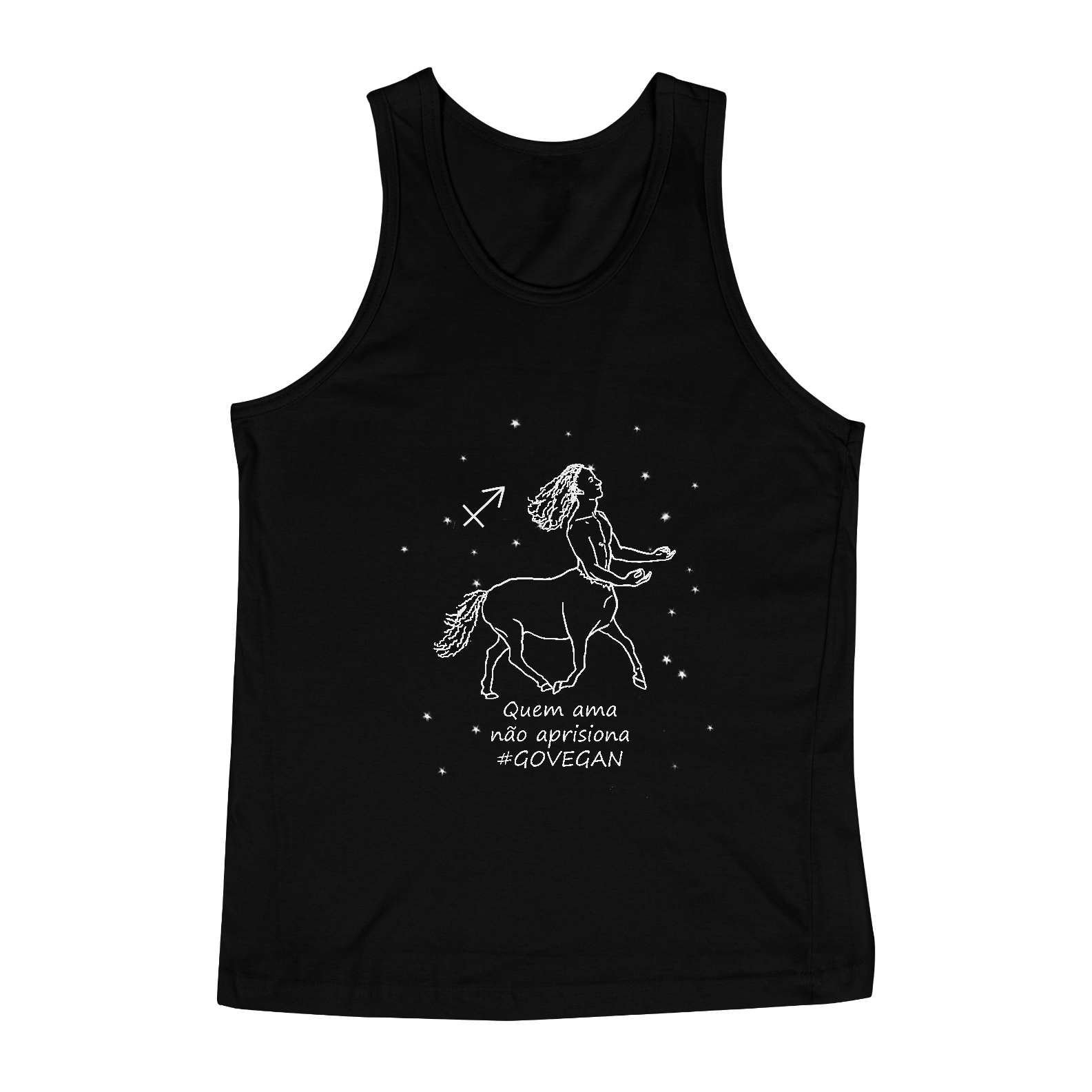 Regata Masculina | Sagitário | Quem ama não aprisiona #govegan | P&B
