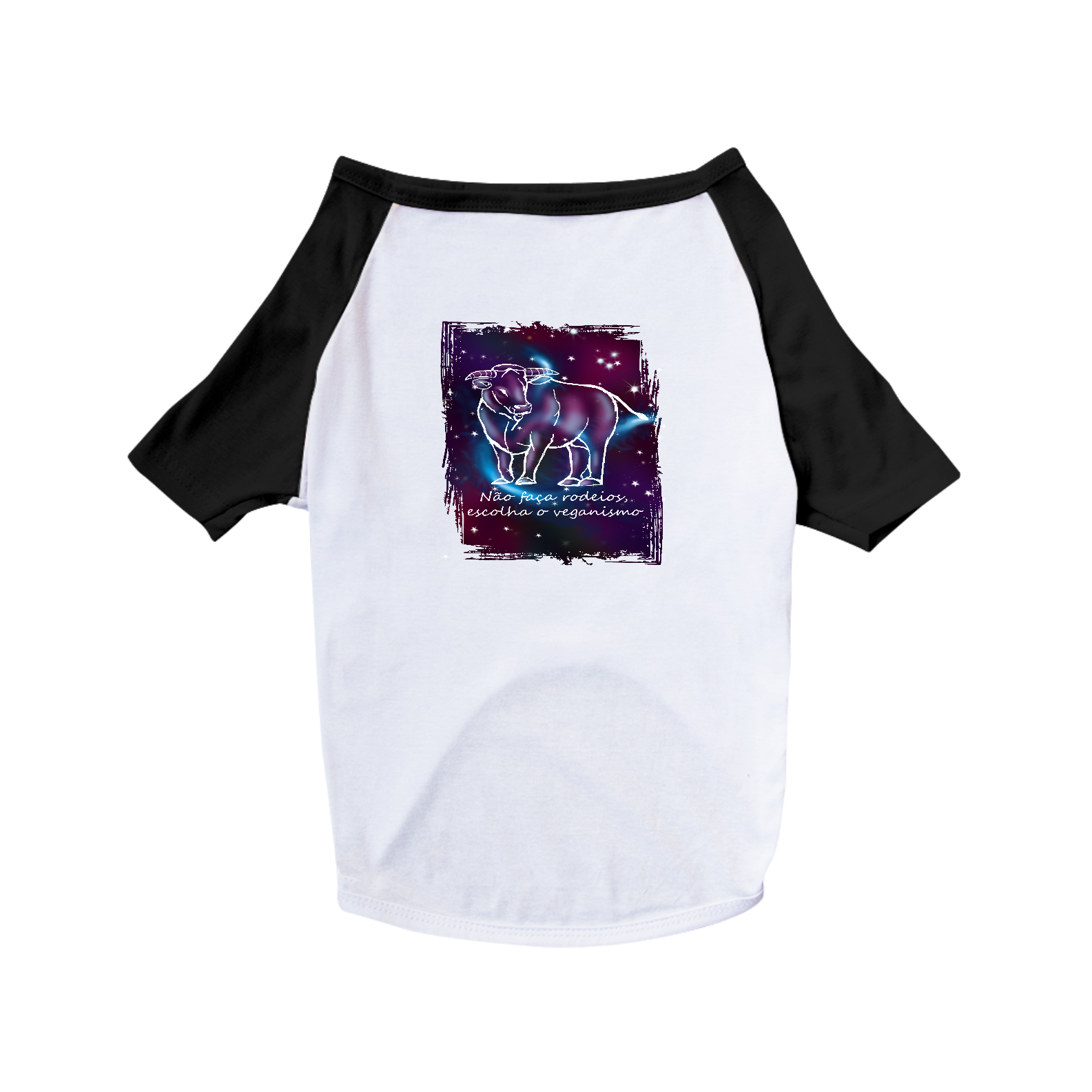 Camiseta para Pet | Touro | Não faça rodeios, escolha o veganismo | Color