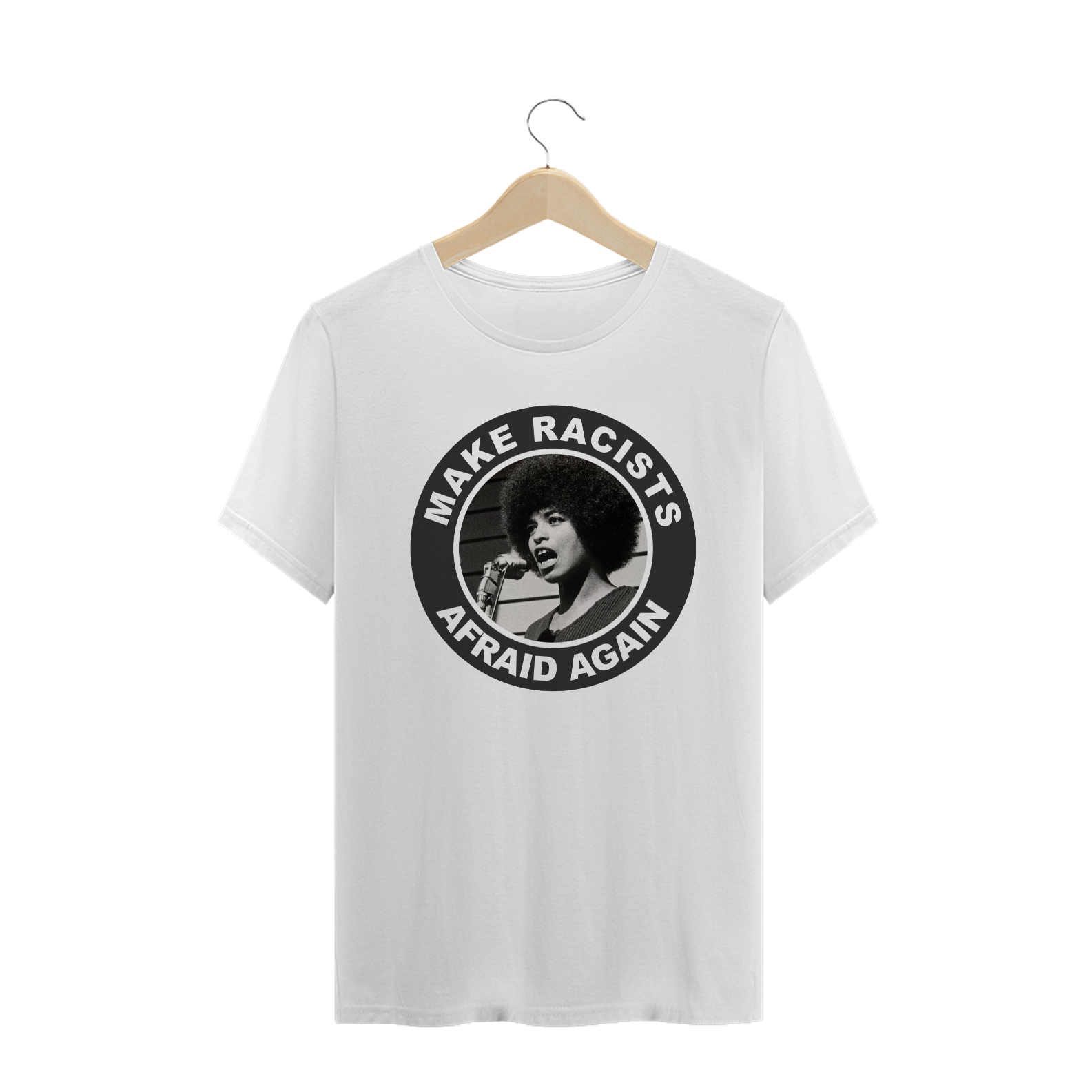 Camiseta Racists Afraid - Angela Davis