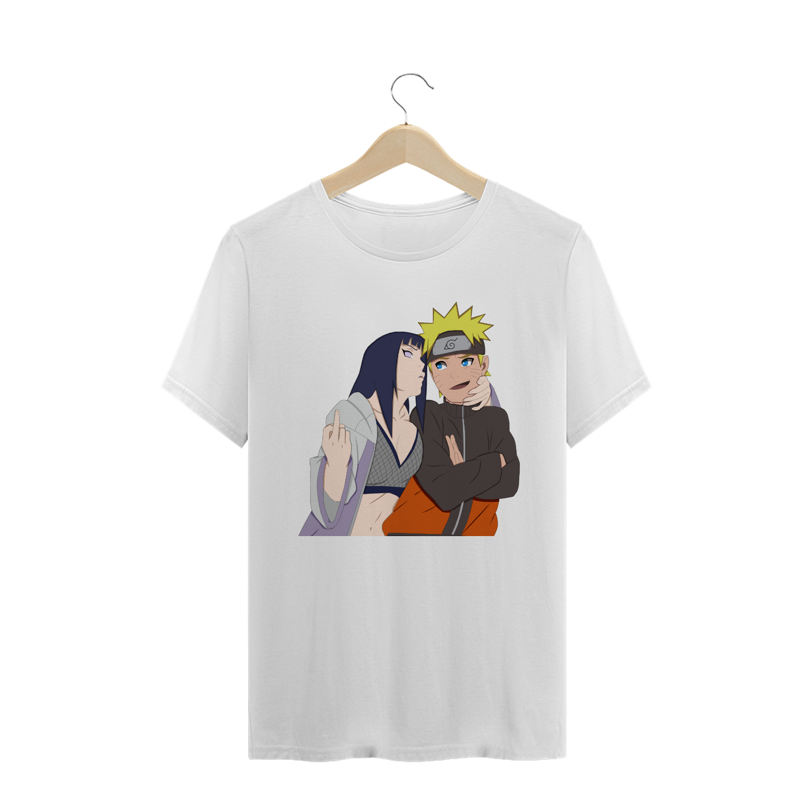 Nome do produto: Camiseta Masculina Naruto e Hinata